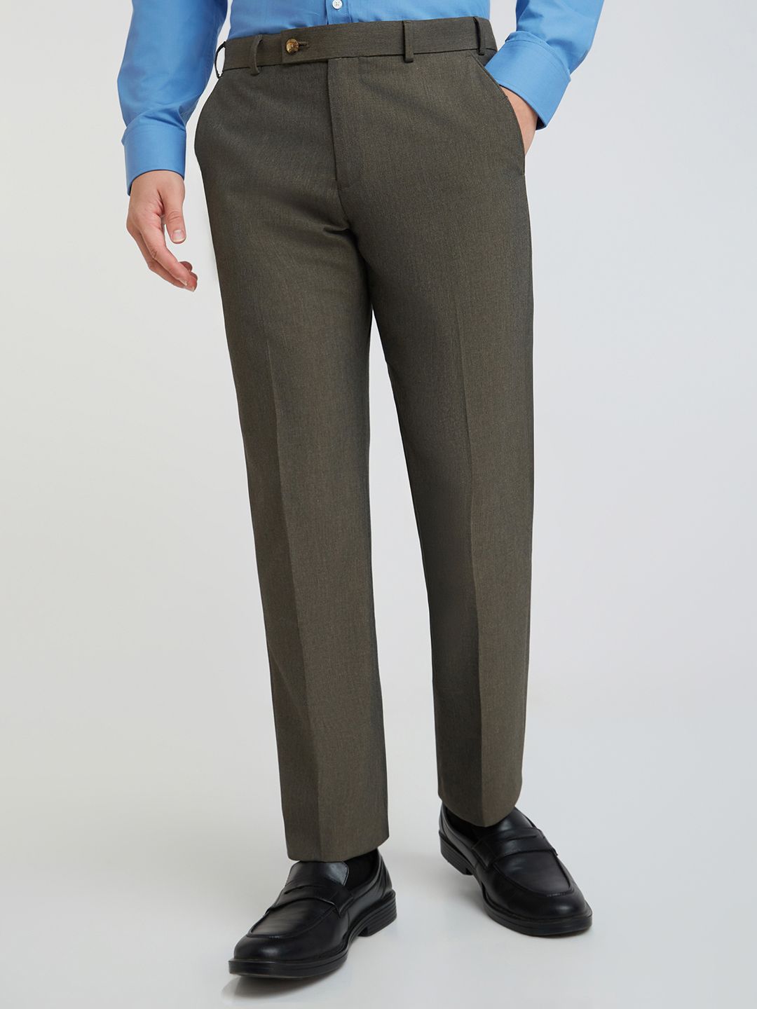 Park Avenue Men Solid Formal Trousers
