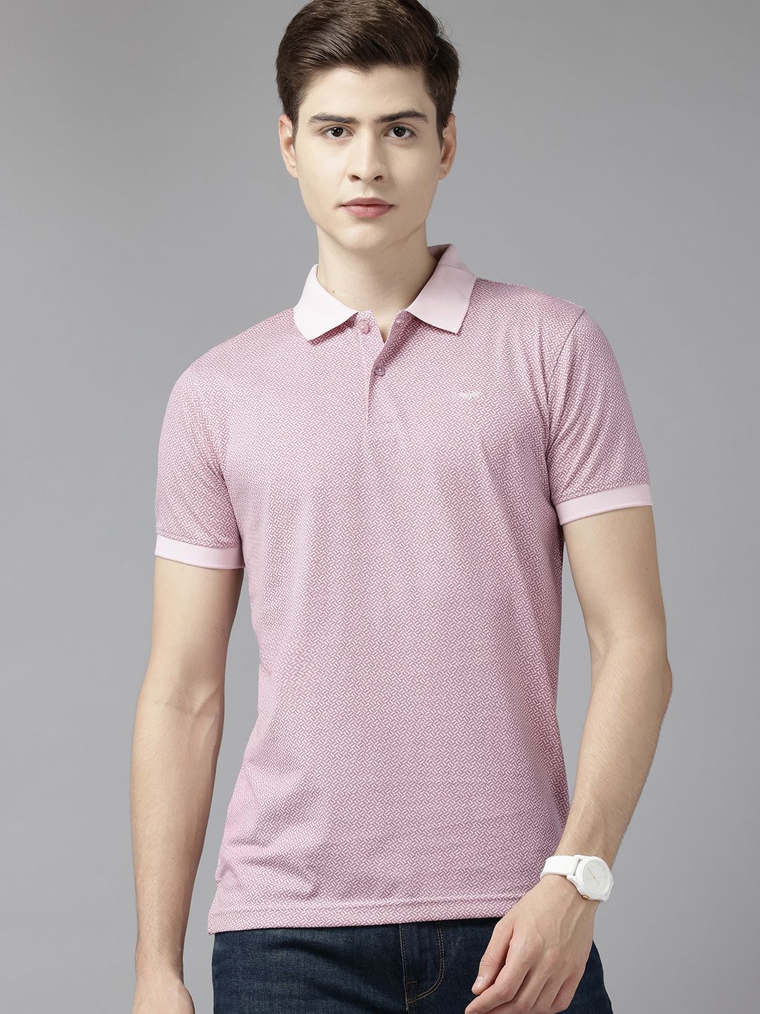 Park Avenue Printed Polo Collar T-shirt