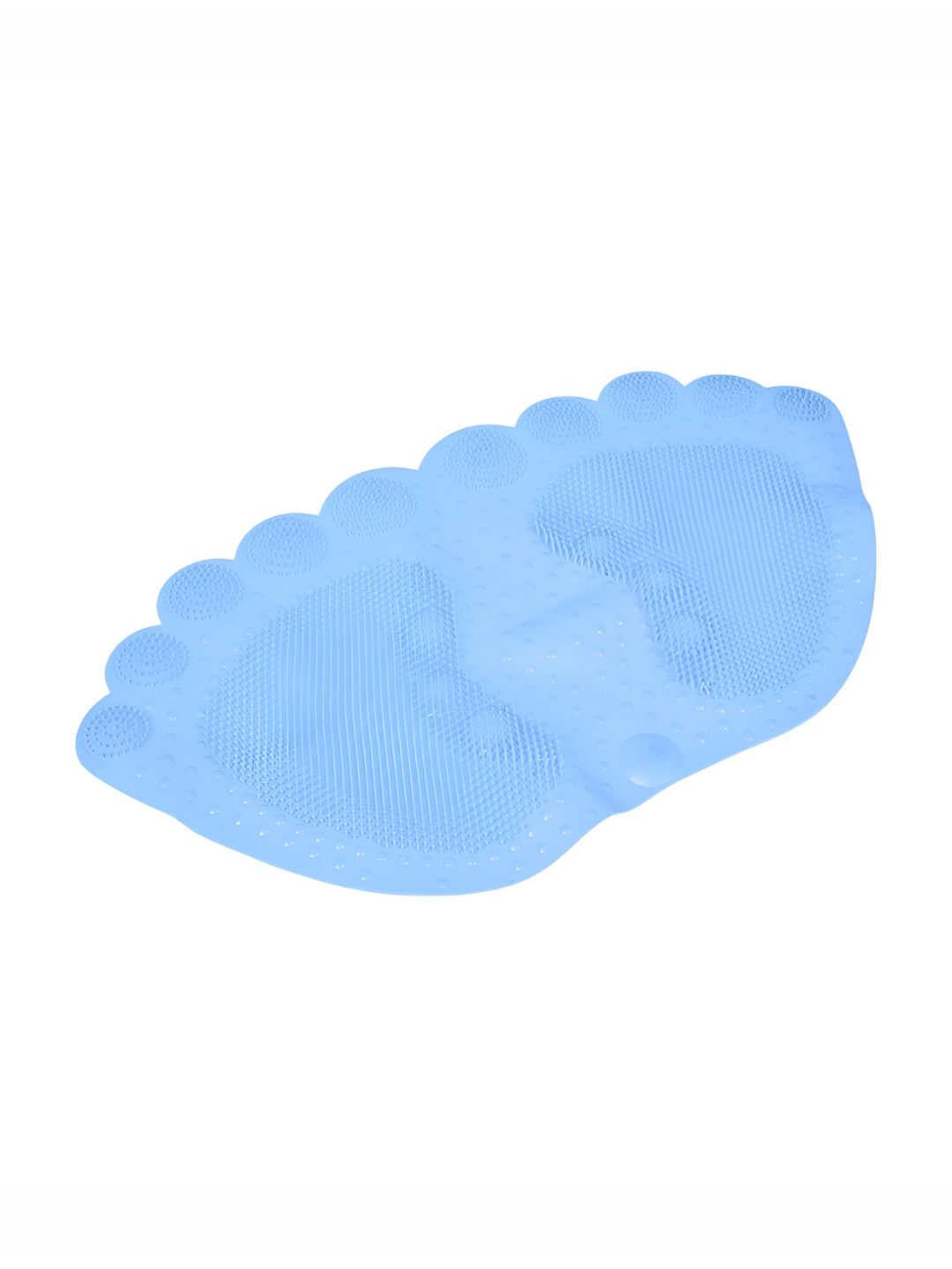 Kuber Industries Blue 120 GSM Foot Shape Bath Rugs
