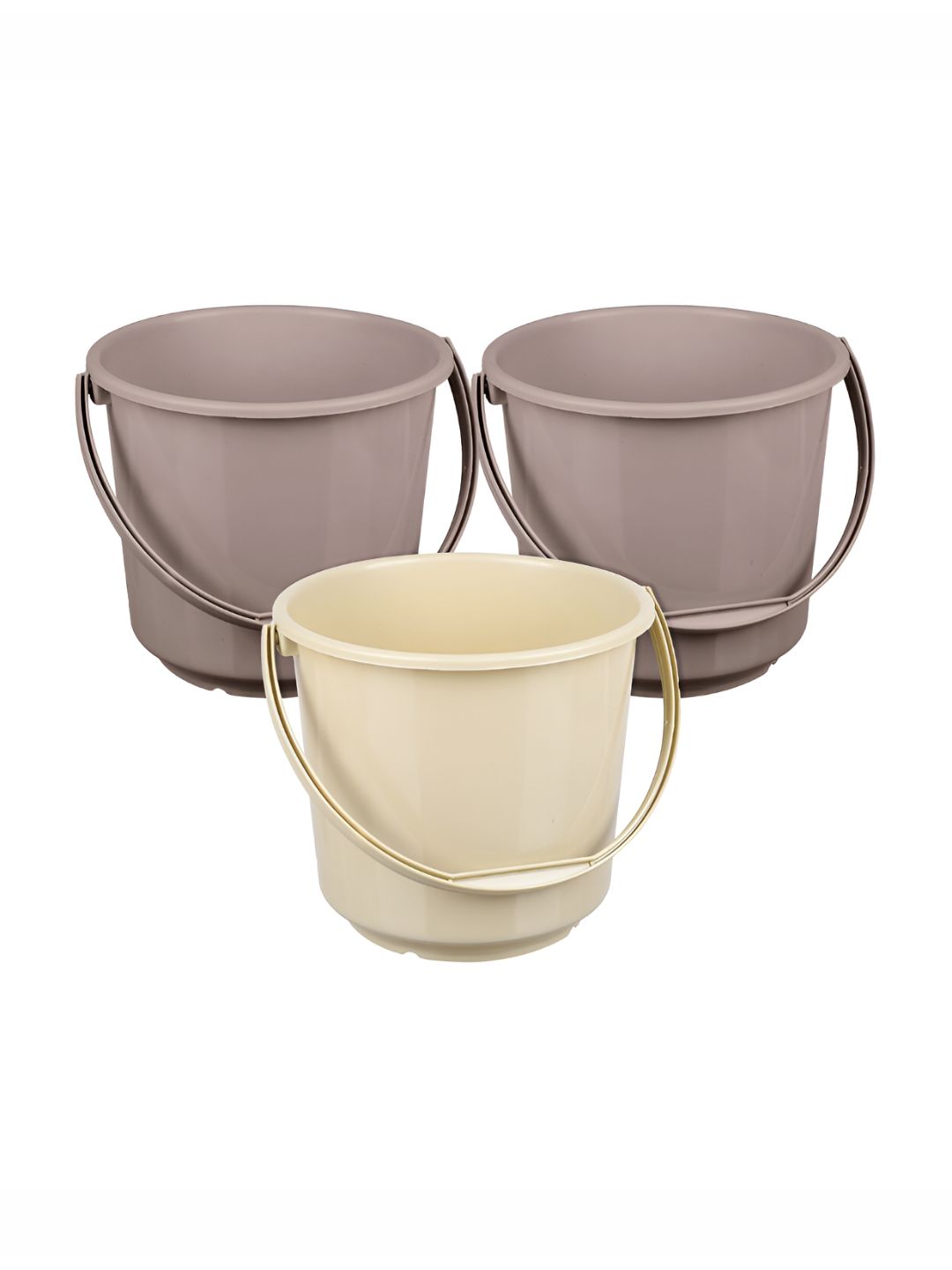 Kuber Industries Beige & Brown 3 Pieces Bath Accessories Set