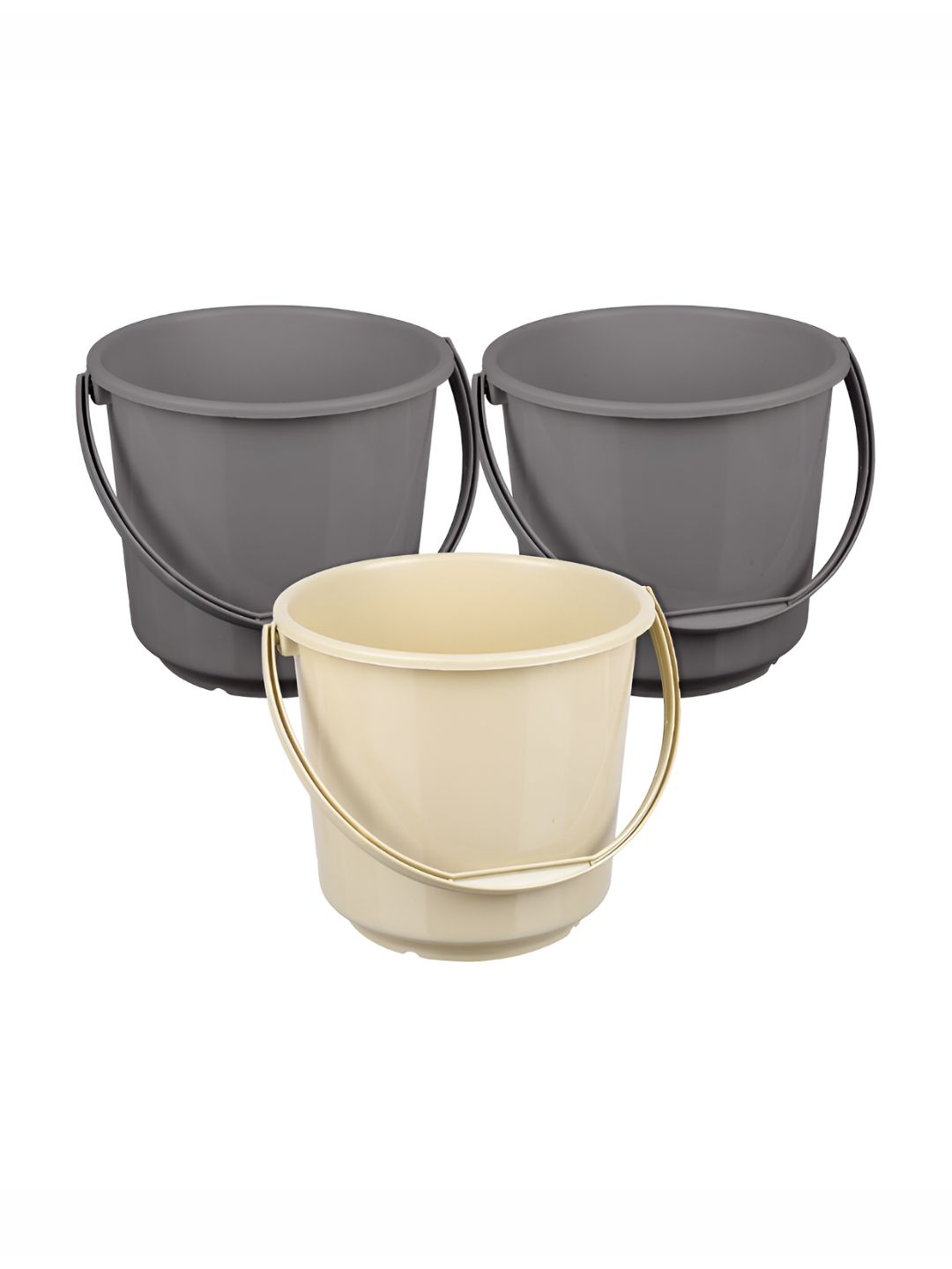 Kuber Industries Grey 3 Pieces Bath Accessories Set