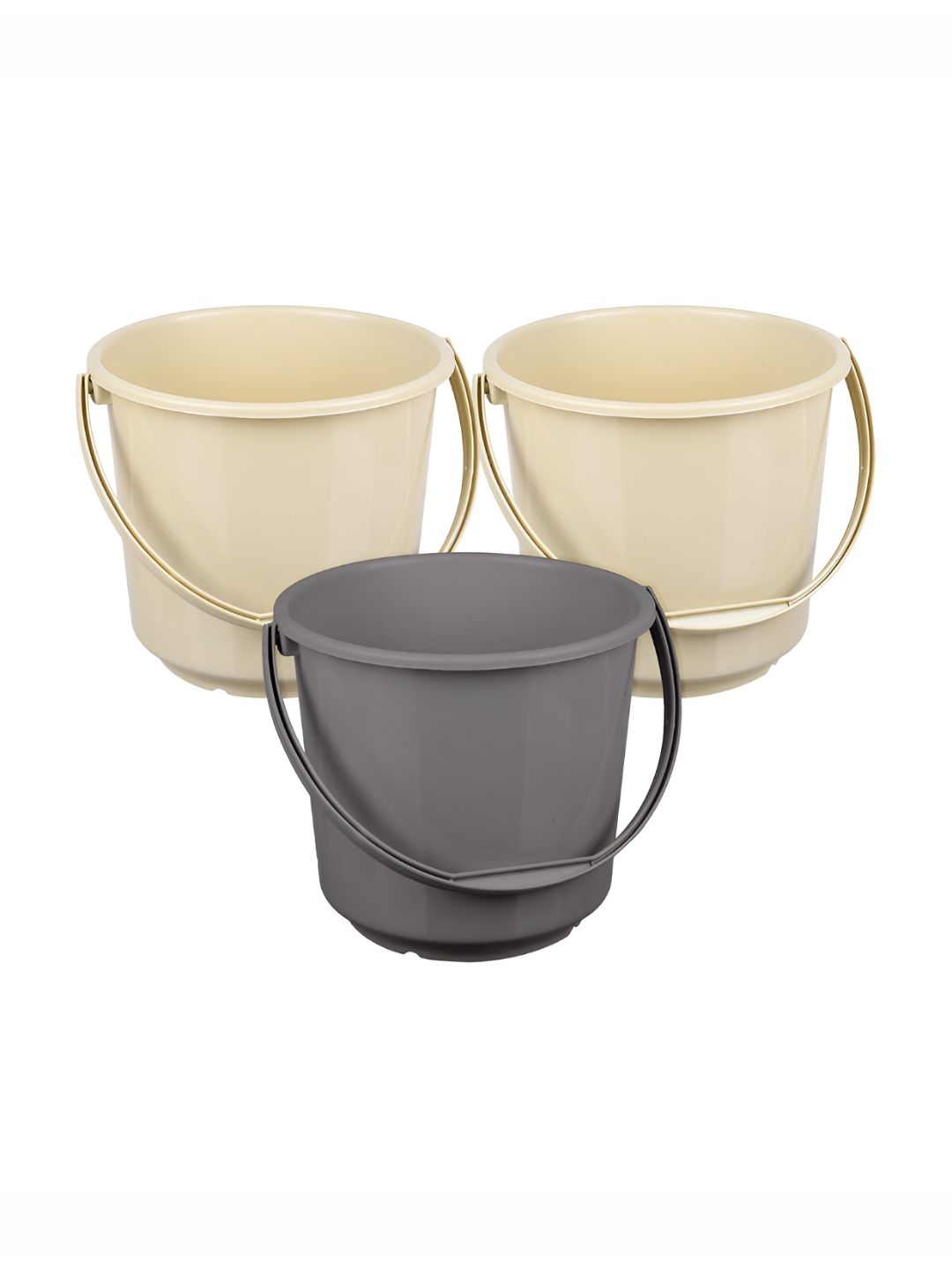 Kuber Industries Beige & Grey 3 pieces Bath Accessories Set