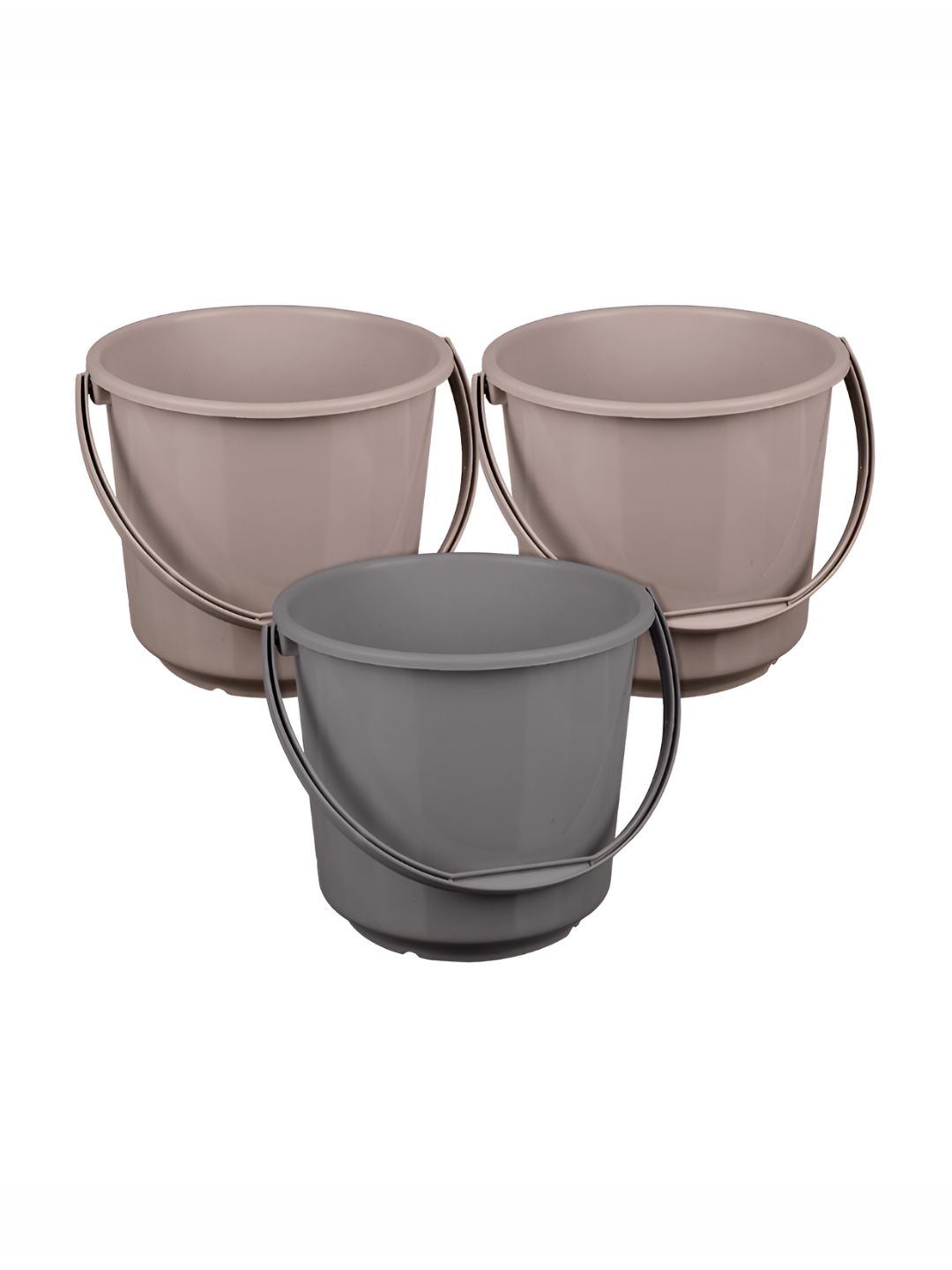 Kuber Industries Brown & Grey 3 Piece Bath Accessories Set