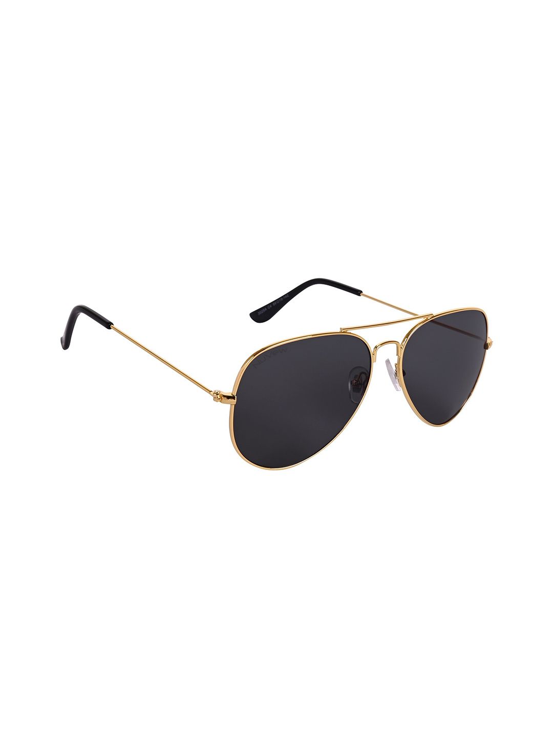 NuVew Unisex Aviator Sunglasses with UV Protected Lens-ES_16576-32-NW-3025A-BLK-GLD-AV