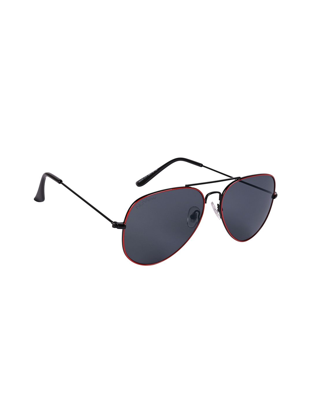 NuVew Unisex Aviator Sunglasses with UV Protected Lens ES_16588-32-NW-3025A-BLK-RDBK-AV