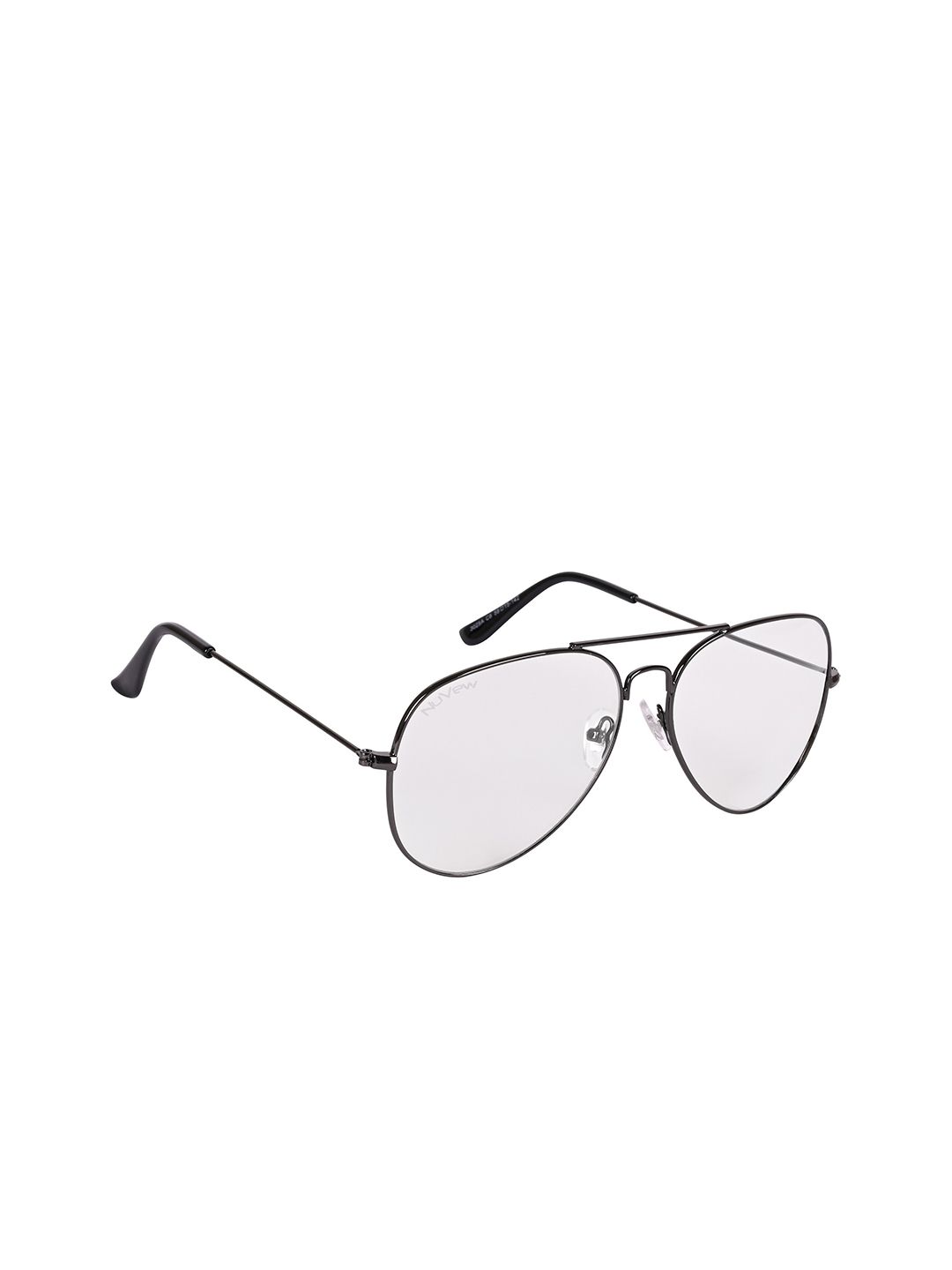 NuVew Unisex Aviator Sunglasses with UV Protected Lens ES_16582-32-NW-3025A-CLR-GUN-AV