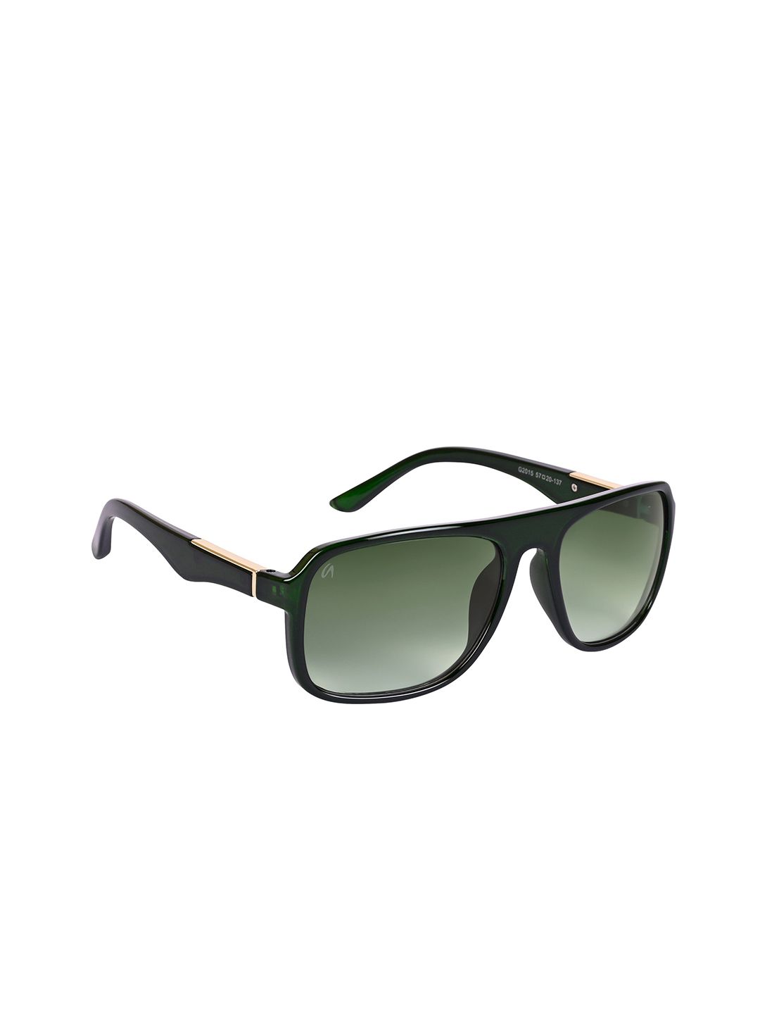 AISLIN Men Rectangle Sunglass with UV Protected Lens ES_13526-95-AS-2015-GRN-GRGL-RTWA