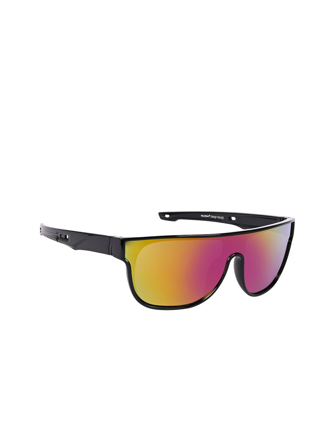 NuVew Unisex Sports Sunglasses with UV Protected Lens ES_16617-34-NW-AL9803-fGLPR-BLK-SPWA