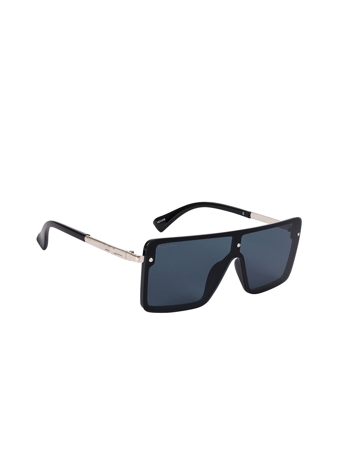 NuVew Unisex Wayfarer Sunglasses with UV Protected Lens ES_15635-32-NW-HD2289-BLK-BKST-WF