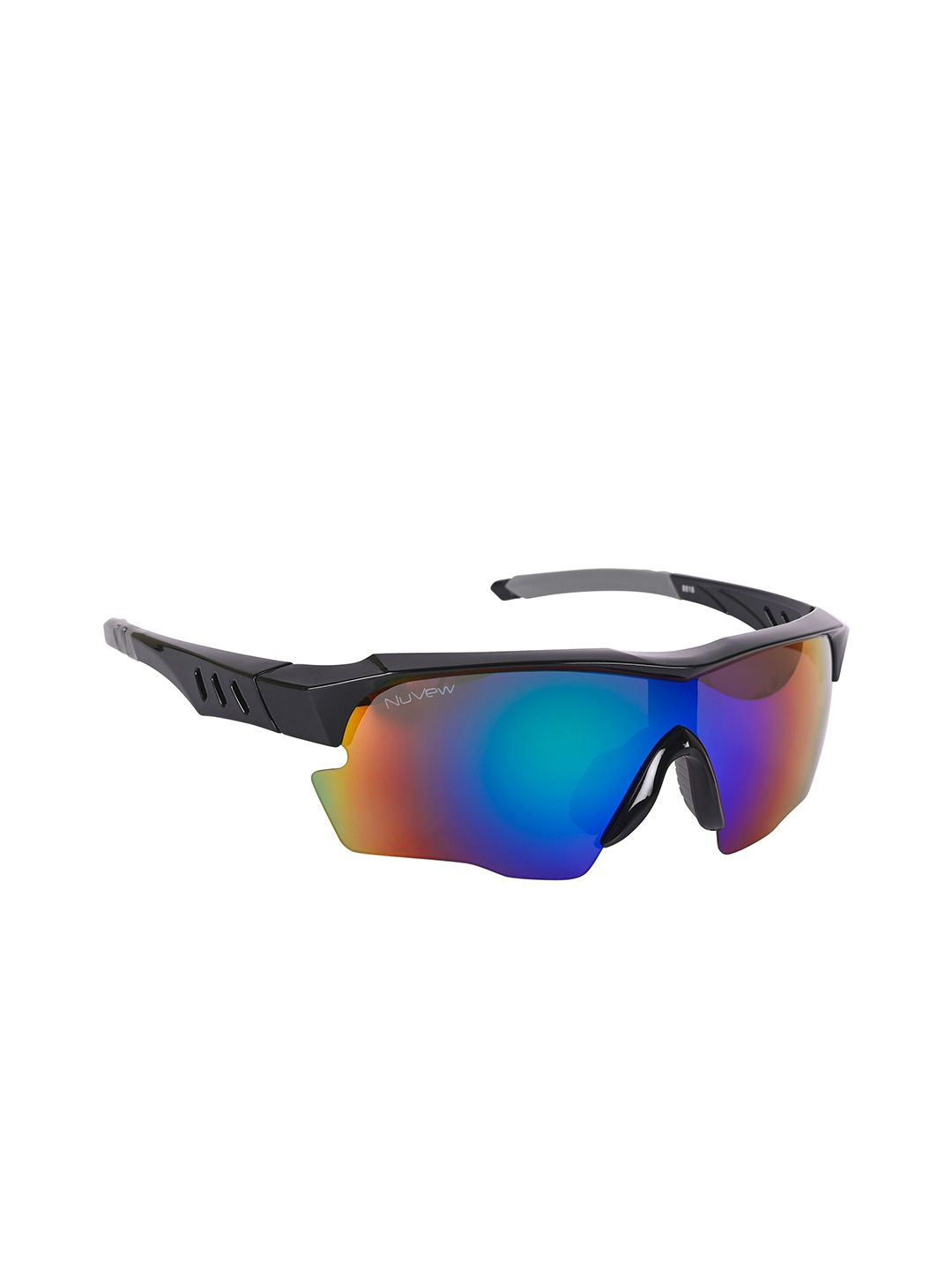 NuVew Unisex Sports Sunglasses with UV Protected Lens-ES_16597-34-NW-8818-fGRBL-BKGY-SPWA