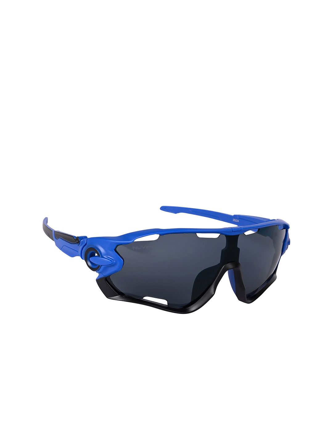 NuVew Unisex Sports Sunglasses with UV Protected Lens-ES_16609-34-NW-25224-BLK-BLBK-SPWA