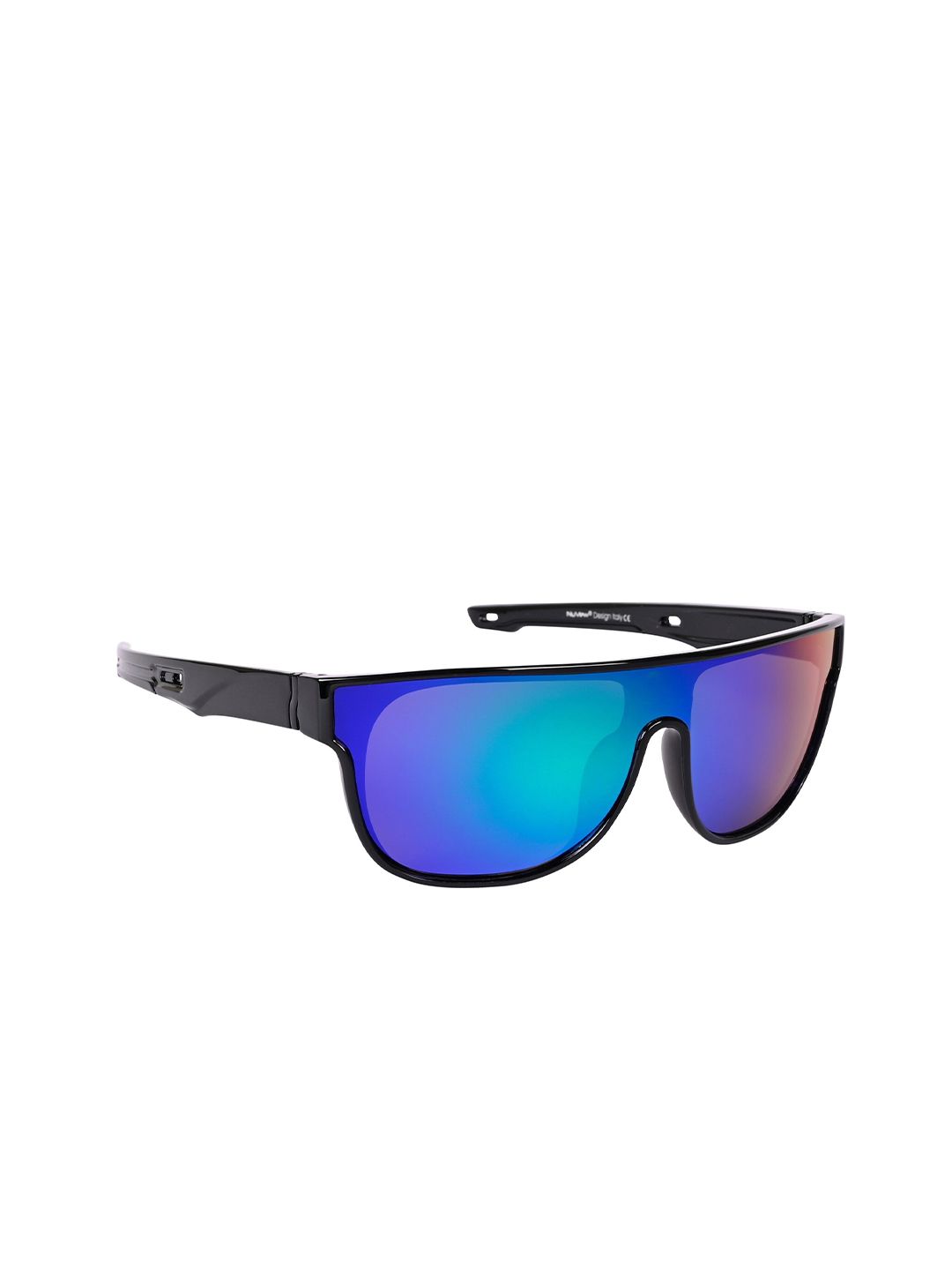 NuVew Unisex Sports Sunglasses with UV Protected Lens ES_16618-34-NW-AL9803-fGRBL-BLK-SPWA