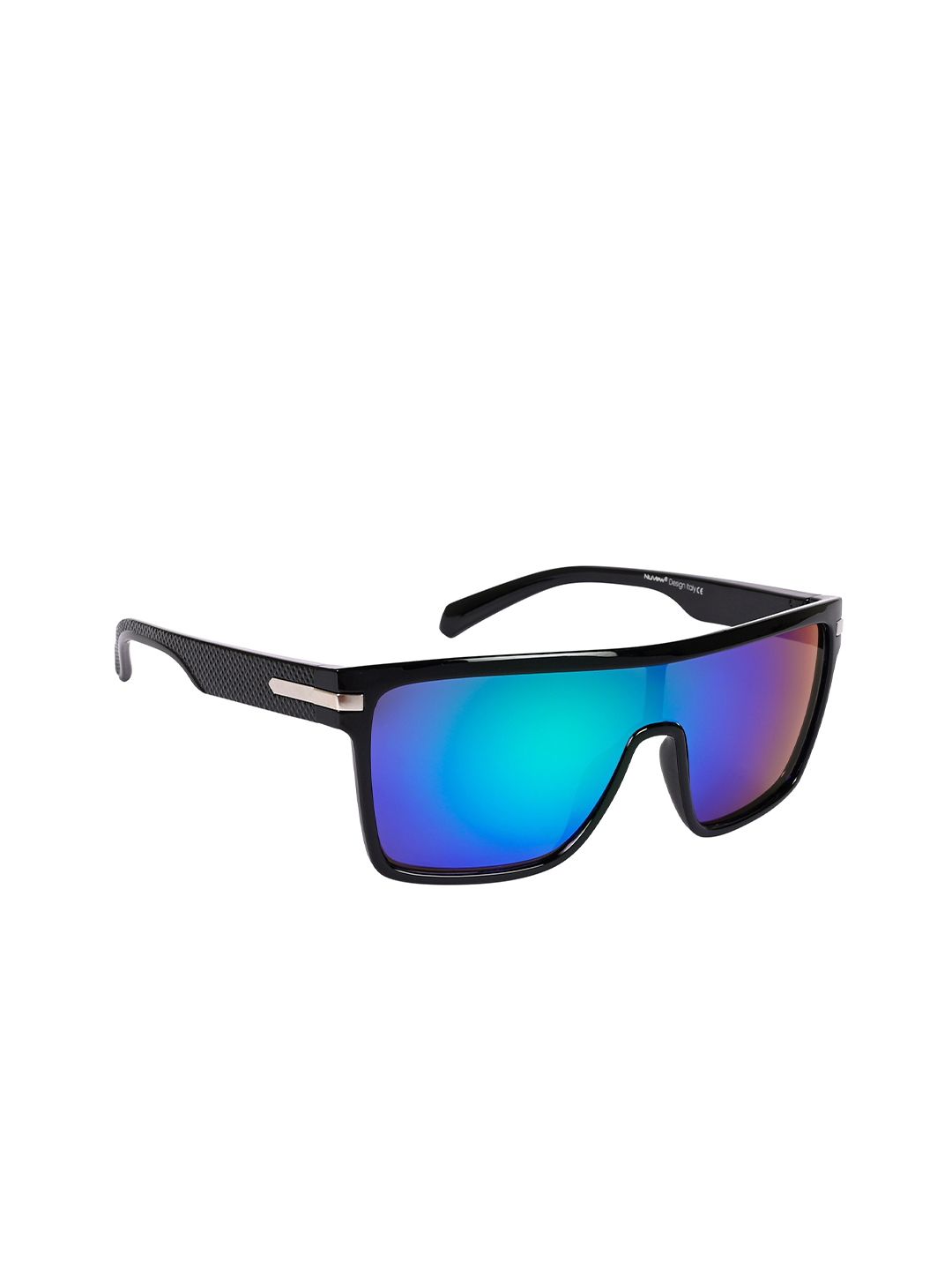 NuVew Unisex Sports Sunglasses with UV Protected Lens ES_16620-34-NW-AL9811-fGRBL-BLK-SPWA