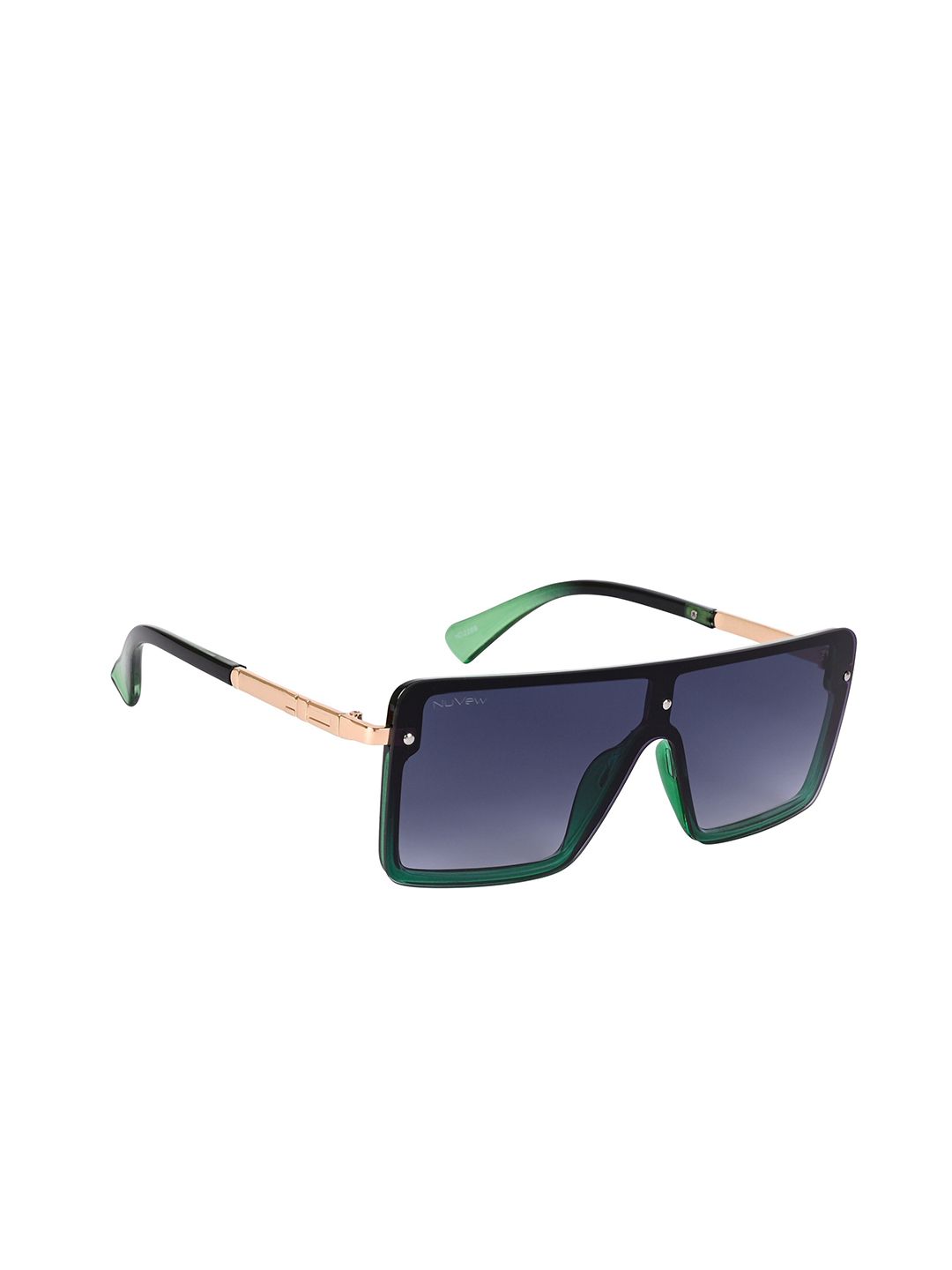 NuVew Unisex Wayfarer Sunglasses with UV Protected Lens ES_15637-32-NW-HD2289-GRY-GRGL-WF