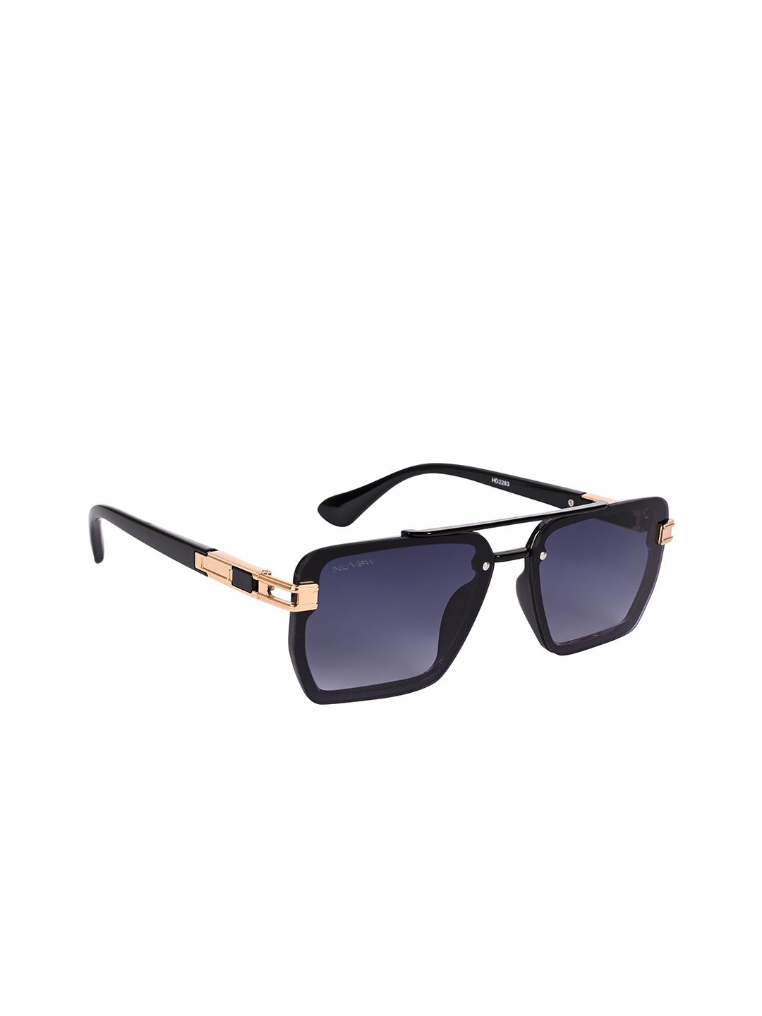 NuVew Unisex Wayfarer Sunglasses with UV Protected Lens-ES_15633-32-NW-HD2283-GRY-BKGL-WF