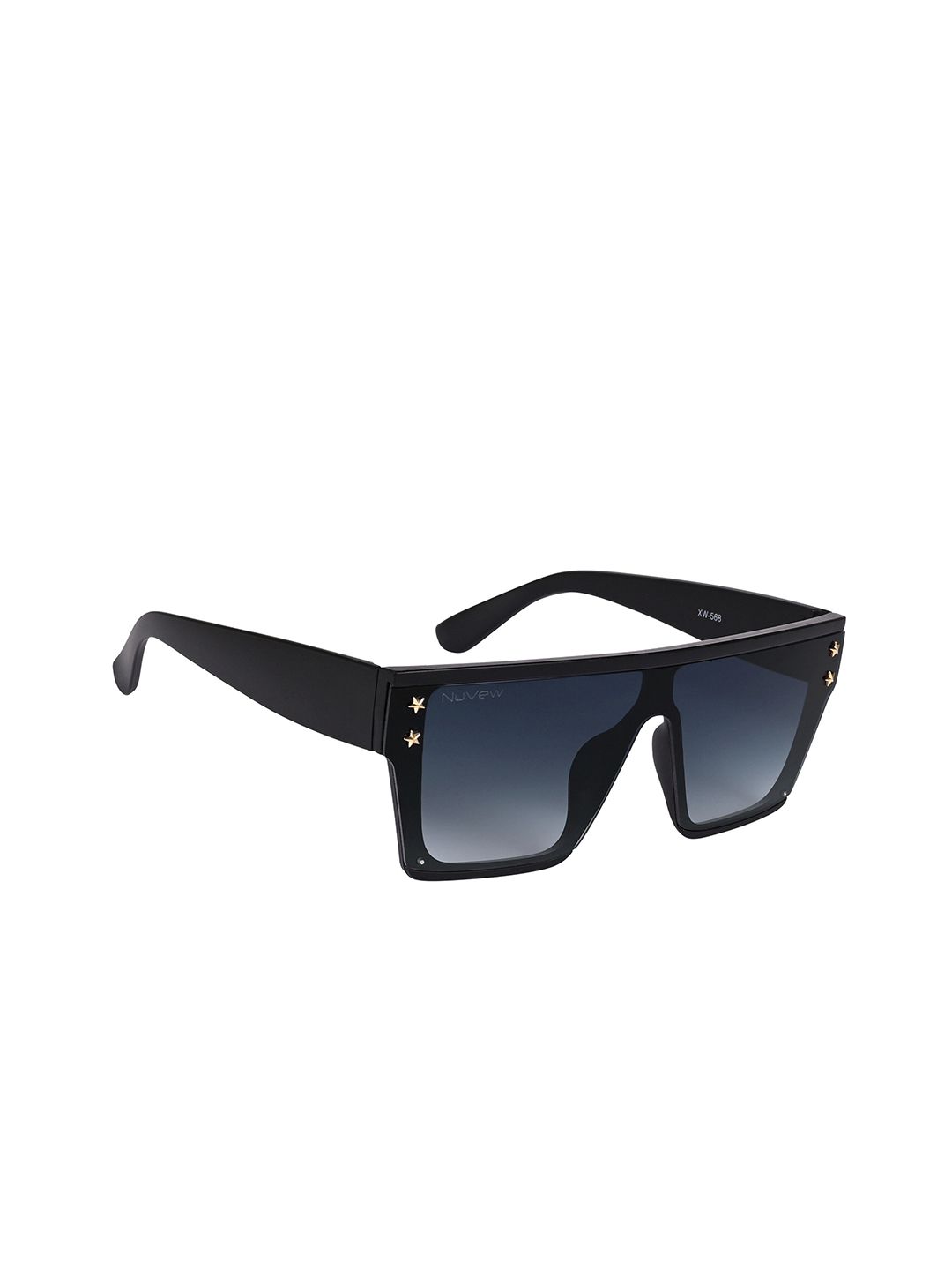 NuVew Unisex Wayfarer Sunglasses with UV Protected Lens-ES_15628-32-NW-XW568-GRY-mBLK-