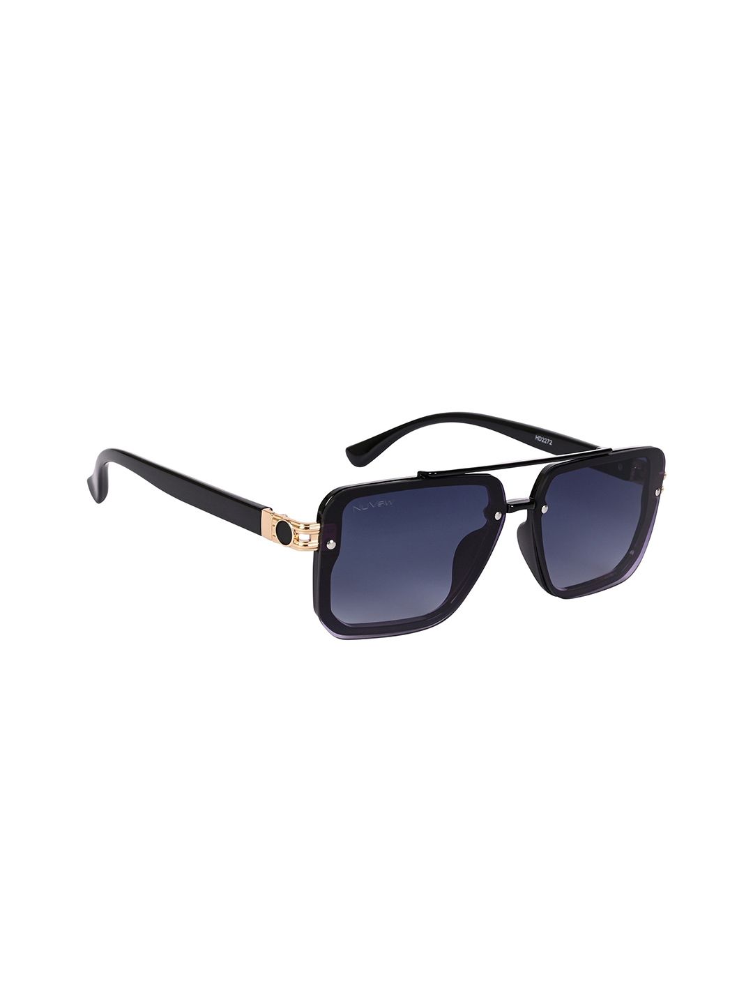 NuVew Unisex Wayfarer Sunglasses with UV Protected Lens-ES_15630-32-NW-HD2272-GRY-BKGL-WF