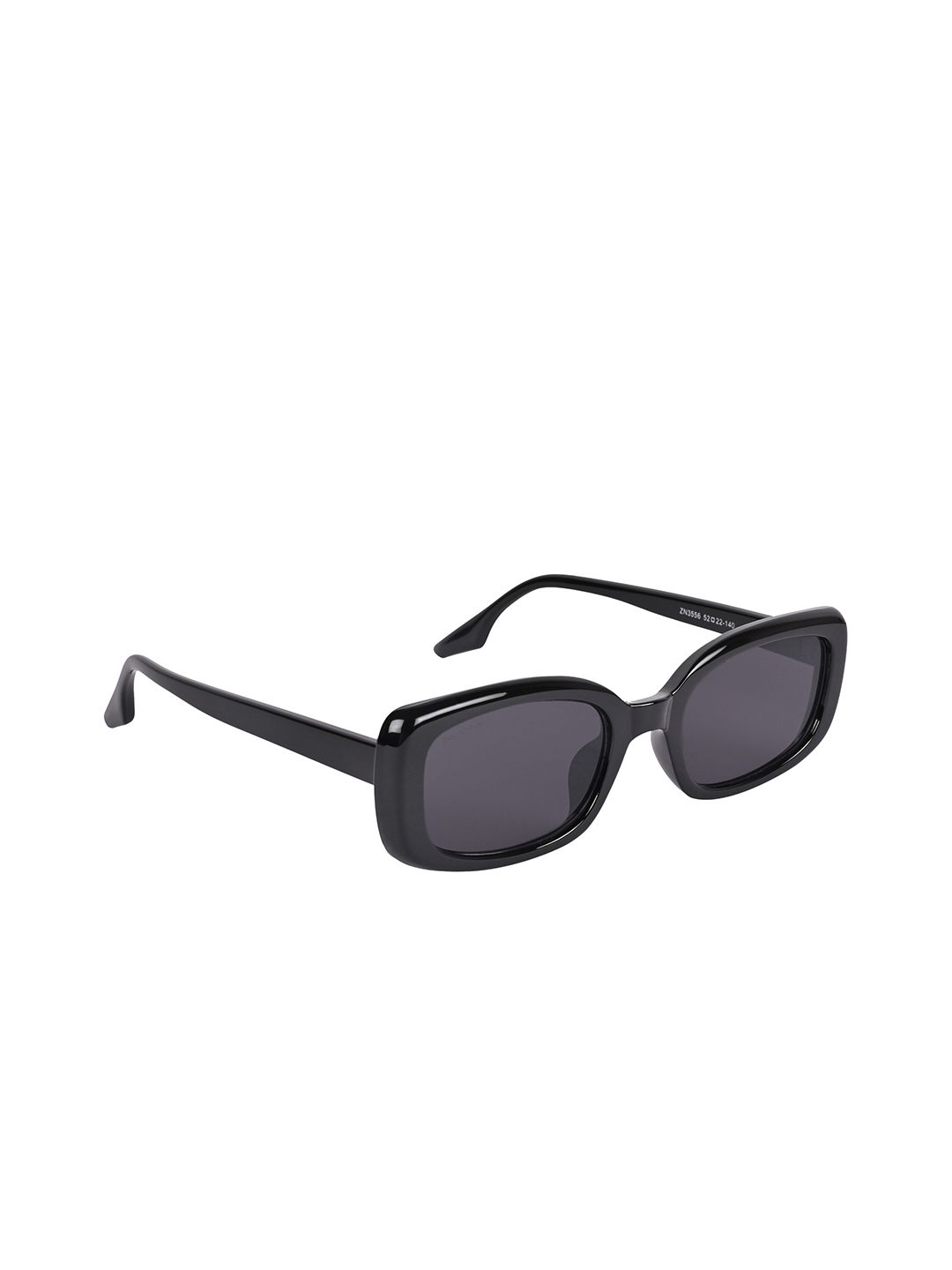 NuVew Unisex Rectangle Sunglasses with UV Protected Lens ES_16477-32-NW-3556-BLK-BLK-RT