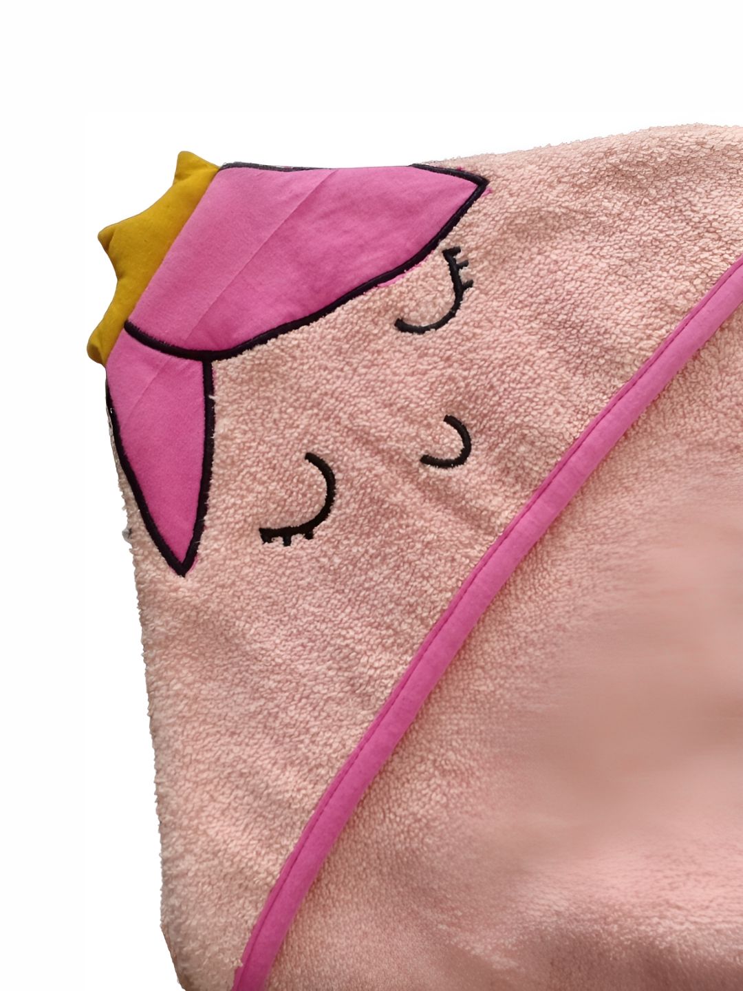 GAB Pink & Black Printed Cotton 400 GSM Bath Towel