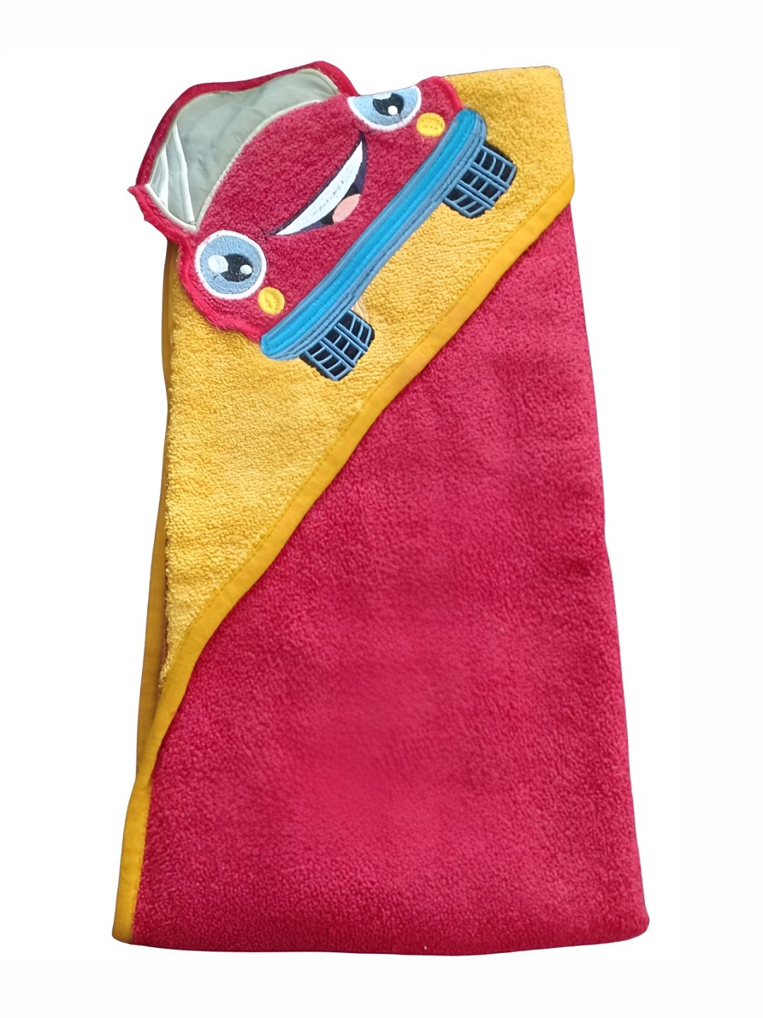 GAB Red & Yellow Printed Cotton 400 GSM Bath Towel