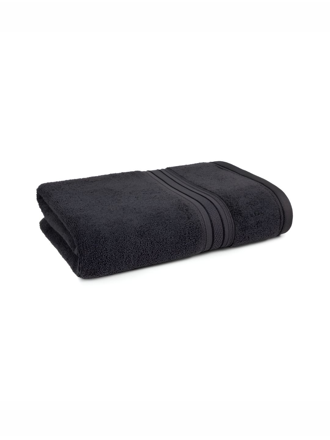 MYTRIDENT Black Cotton 500 GSM Bath Towel