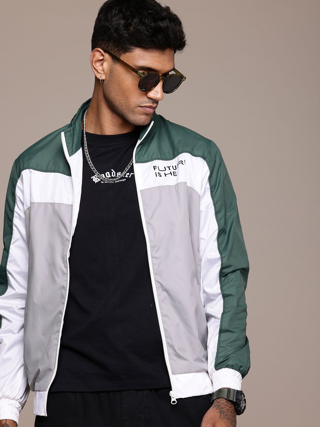 The Roadster Life Co. Colourblocked Sporty Jacket