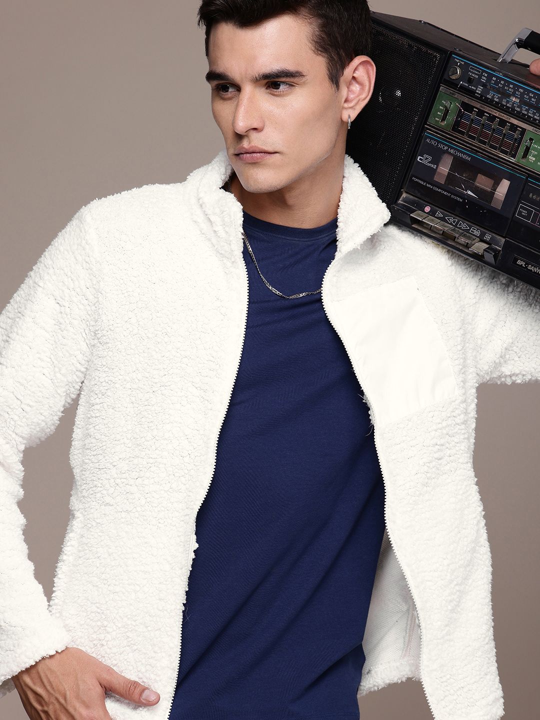The Roadster Life Co. Spread Collar Fuzzy Tailored Jacket