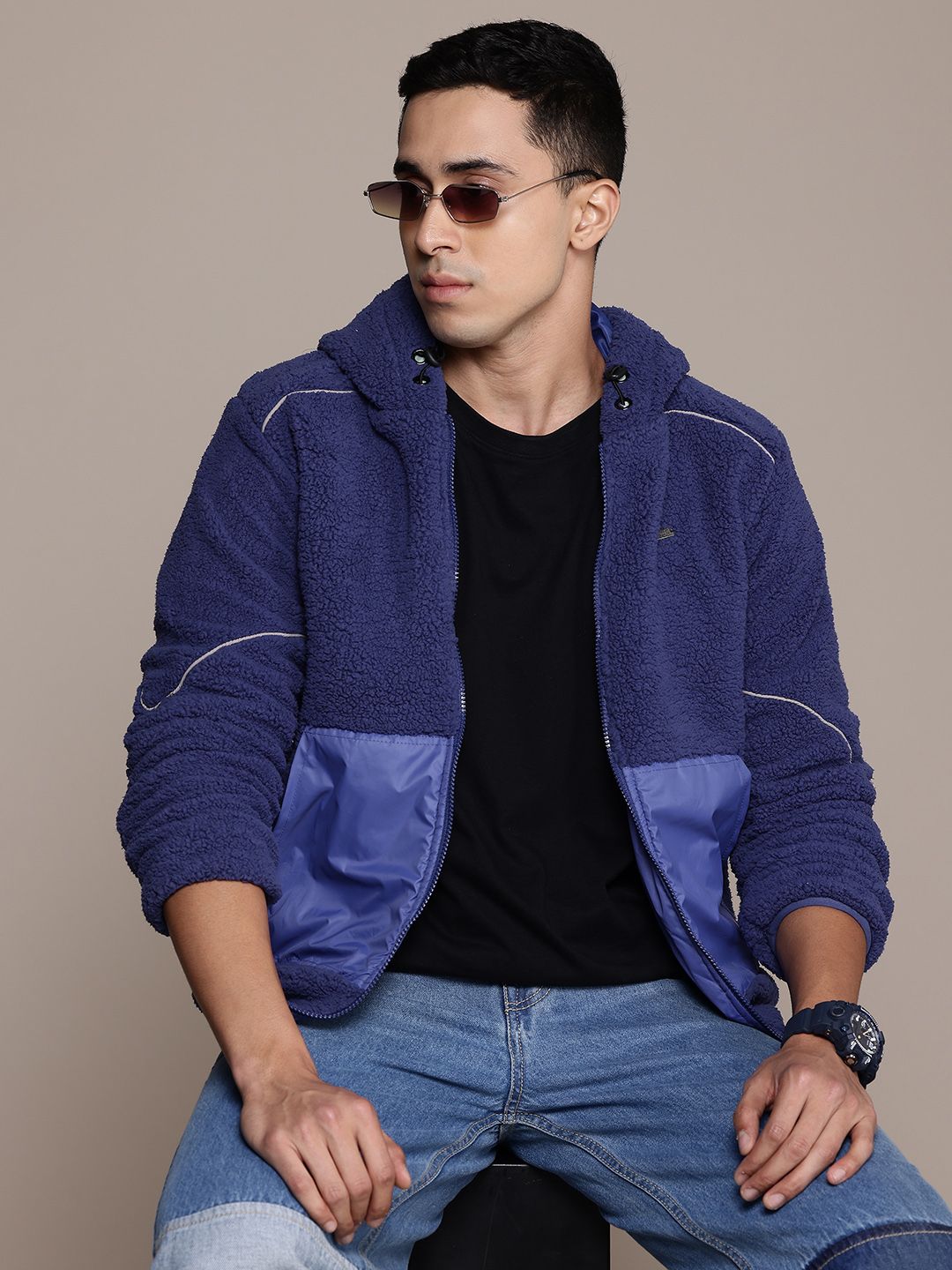 The Roadster Lifestyle Co. Hooded Sherpa Jacket