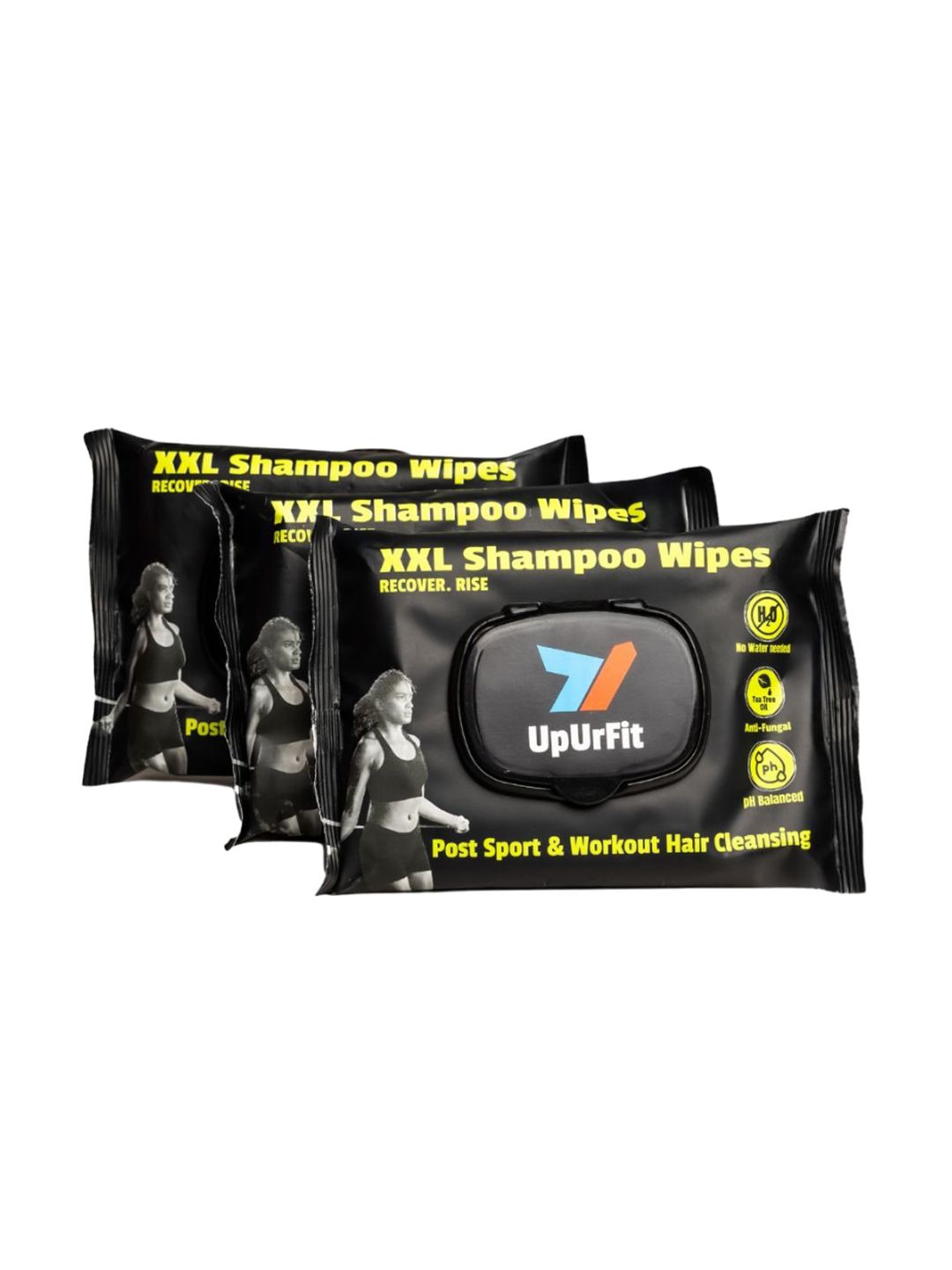 UpUrFit Set Of 3 XXL Shampoo Wipes - 10N Each