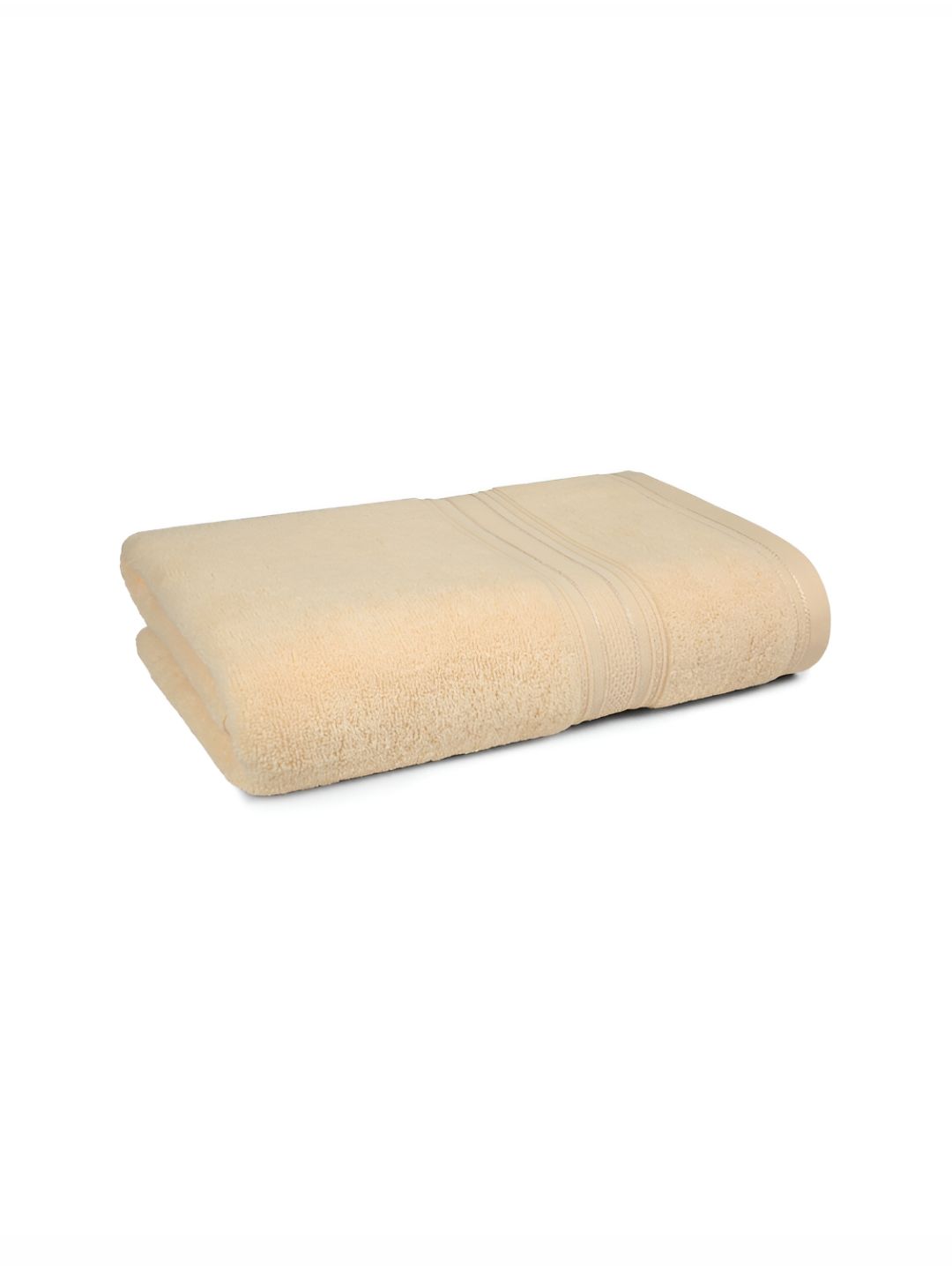 MYTRIDENT Beige Cotton 500 GSM Bath Towel
