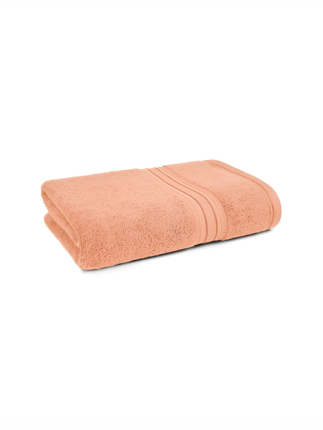 MYTRIDENT Peach-Coloured Cotton 500 GSM Bath Towel