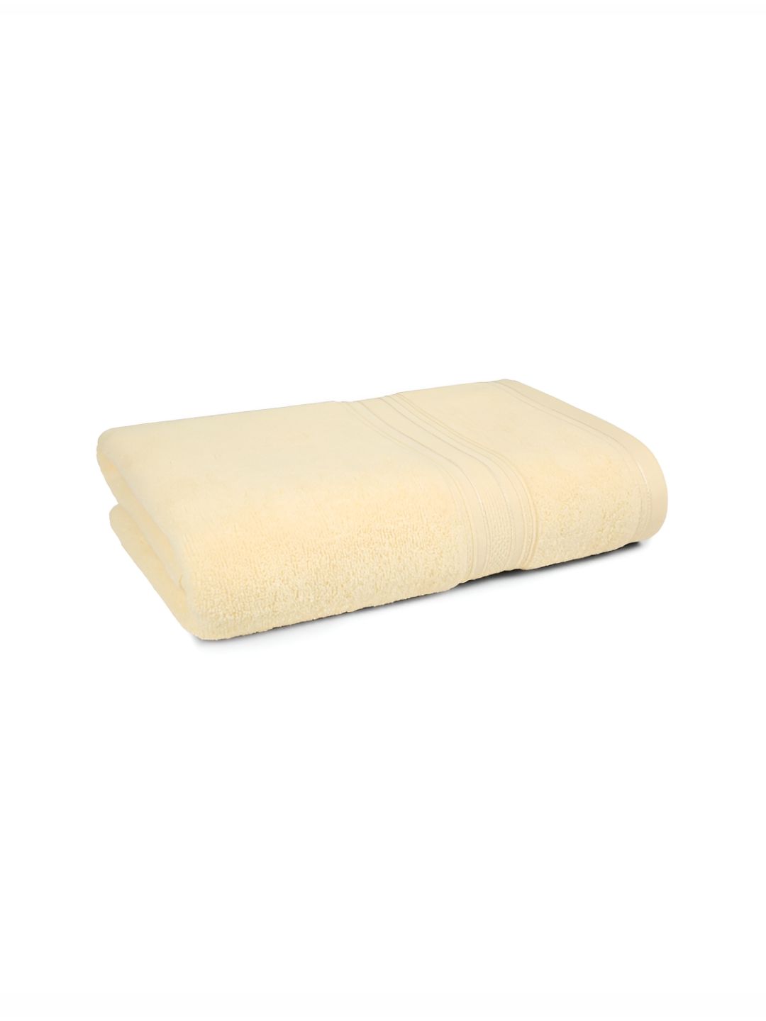 MYTRIDENT Cream-Coloured Cotton 500 GSM Bath Towel