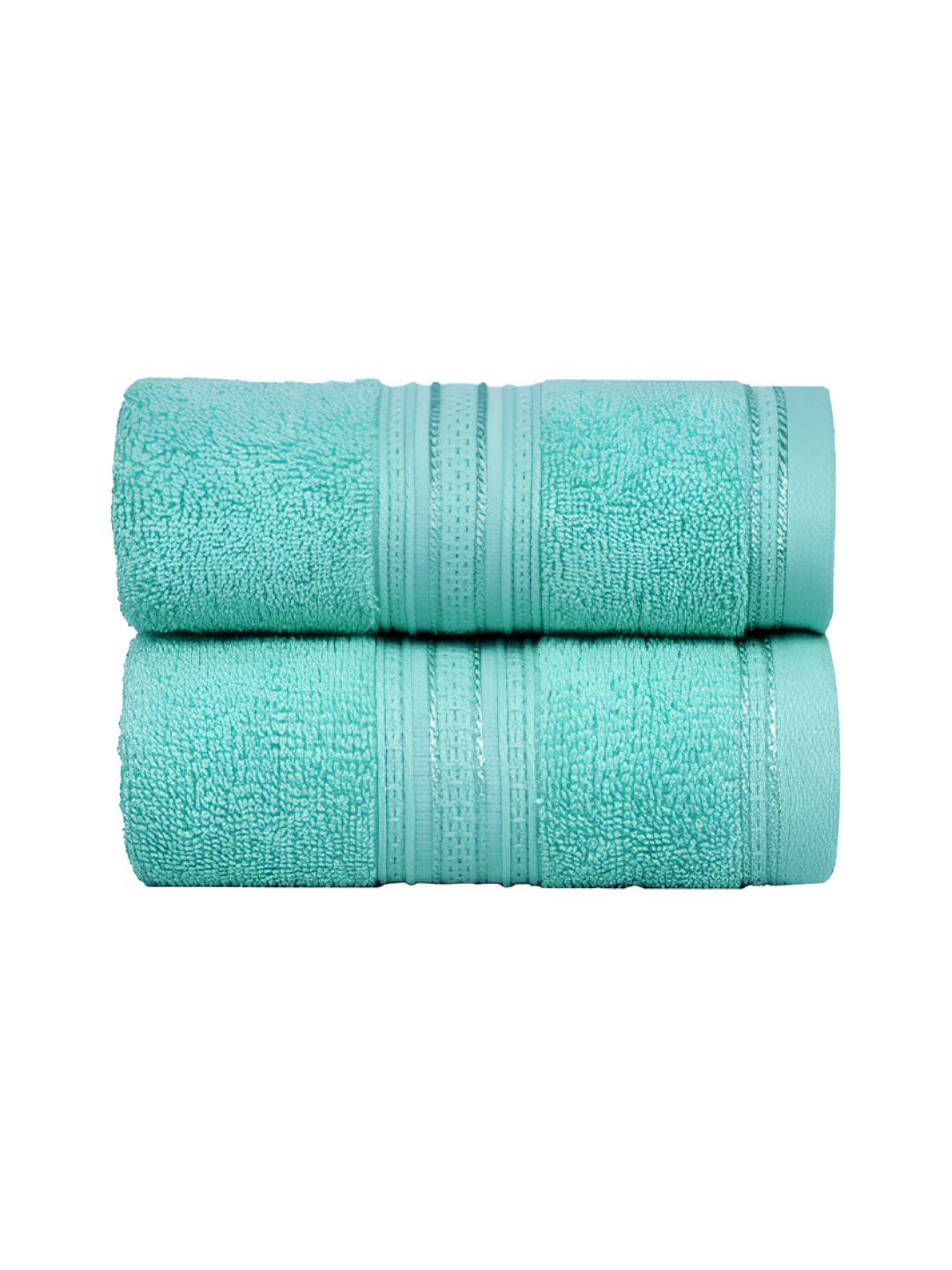 MYTRIDENT Classic 2 Pieces Blue Pure Cotton 525 GSM Hand Towels