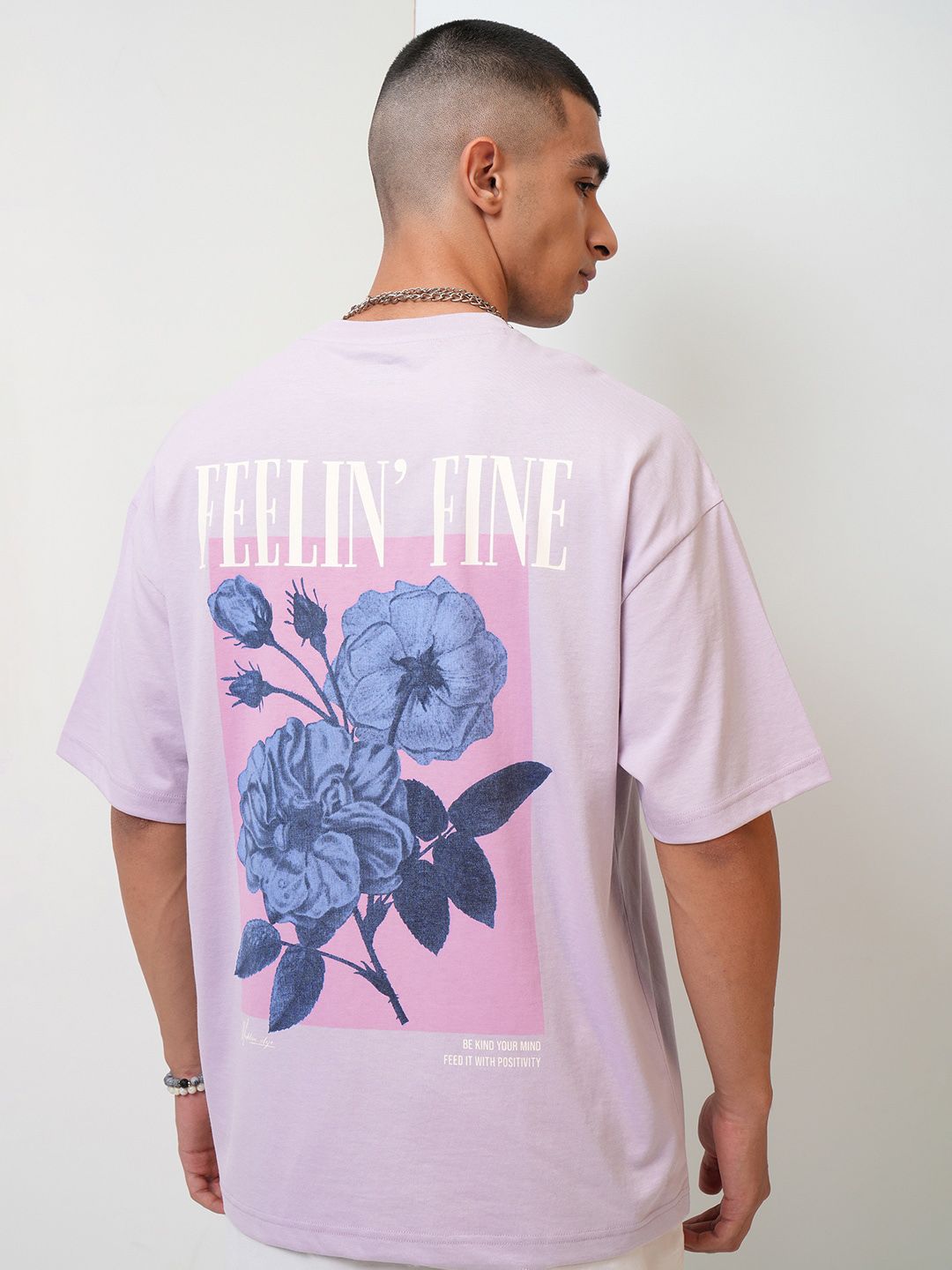HIGHLANDER Printed Round Neck Oversized T-shirt