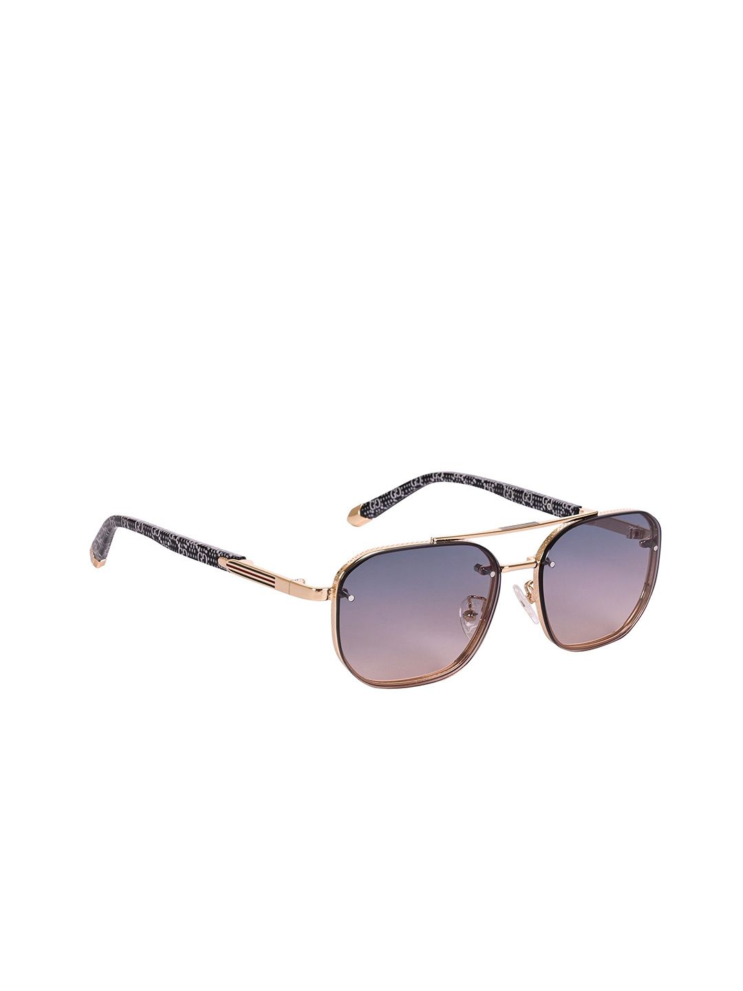 AISLIN Unisex Square Sunglasses with UV Protected Lens ES_12890-91-AS-2A777-GYOR-GLBK-SQWF