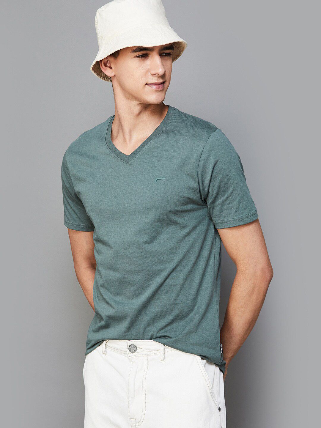 Fame Forever by Lifestyle V-Neck Short Sleeves T-shirt