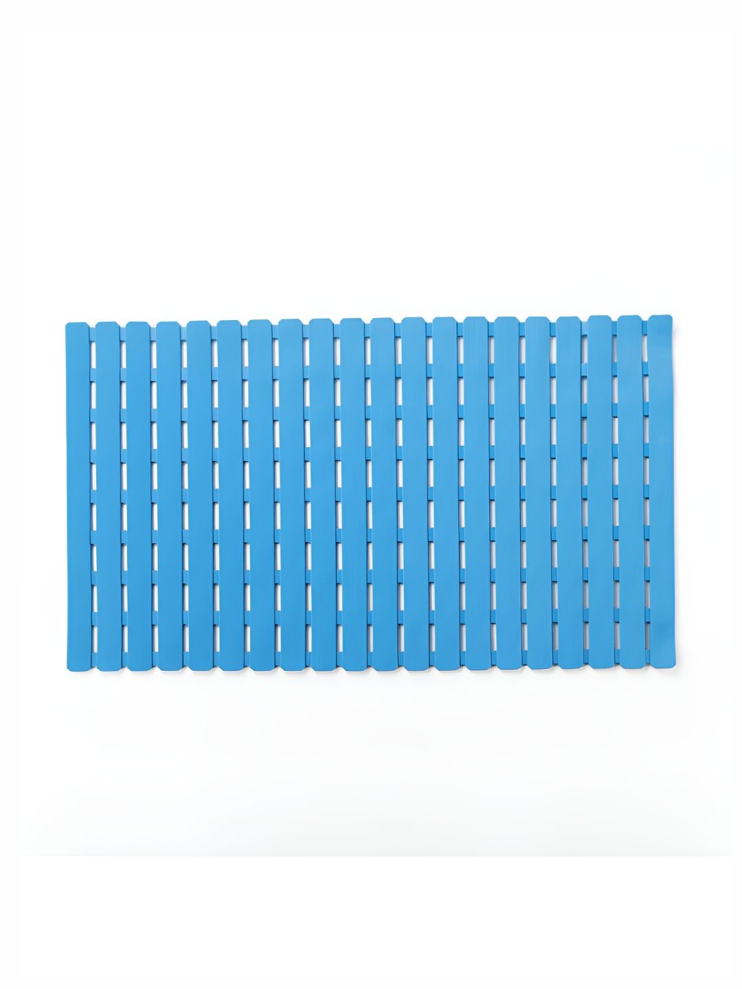 UMAI Blue Textured 240 GSM Anti-Skid Bath Rug