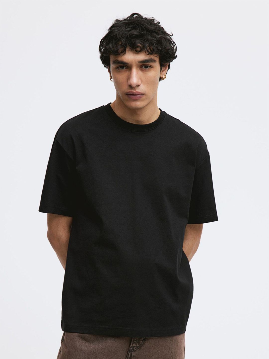 MISCHIEF MONKEY Round Neck Cotton Oversized T-shirt