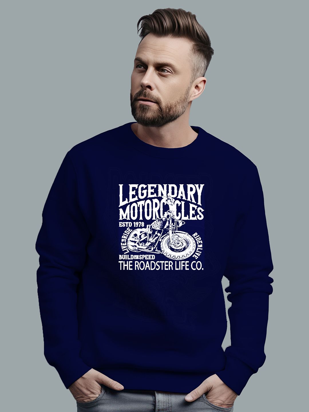 The Roadster Lifestyle Co. Black Graphic Printed Pure Cotton Pullover Sweatshirt deal from myntra The Roadster Lifestyle Co. Black Graphic Printed Pure Cotton Pullover Sweatshirt deal from myntra