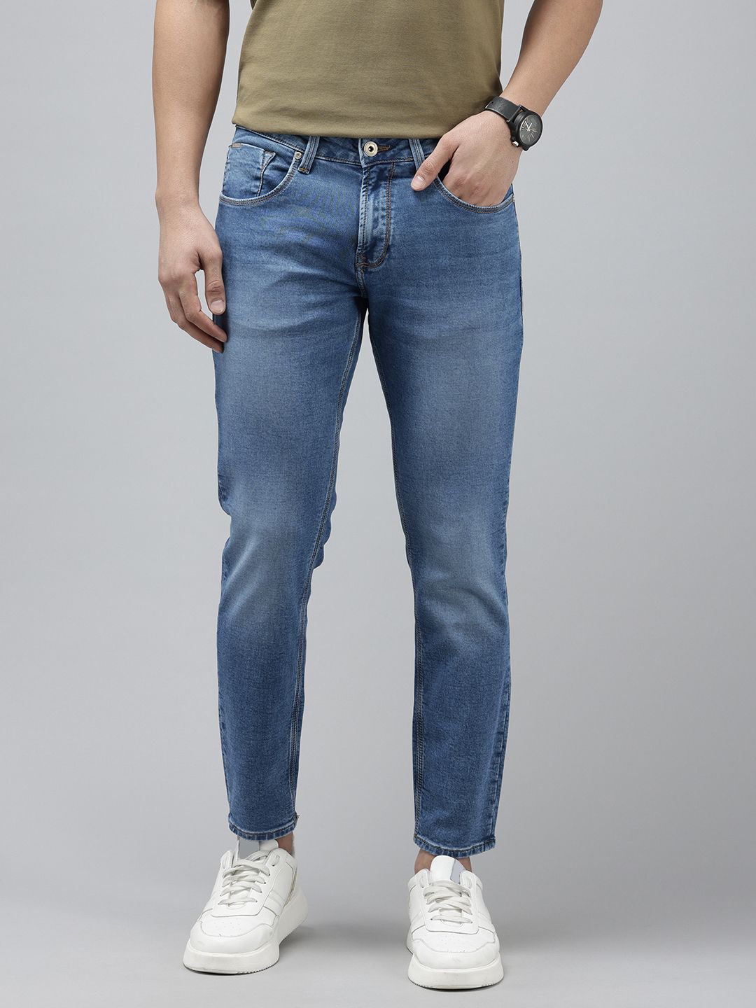 SPYKAR SPYKAR Men Kano Slim Fit Heavy Fade Stretchable Jeans