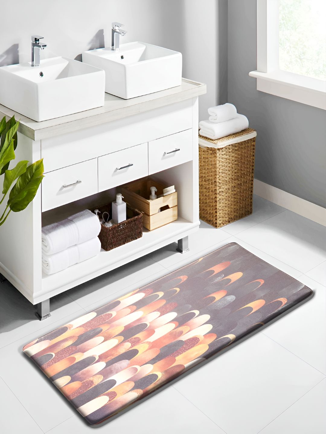 LUXEHOME INTERNATIONAL Coffee Brown Waterproof Floor Runner