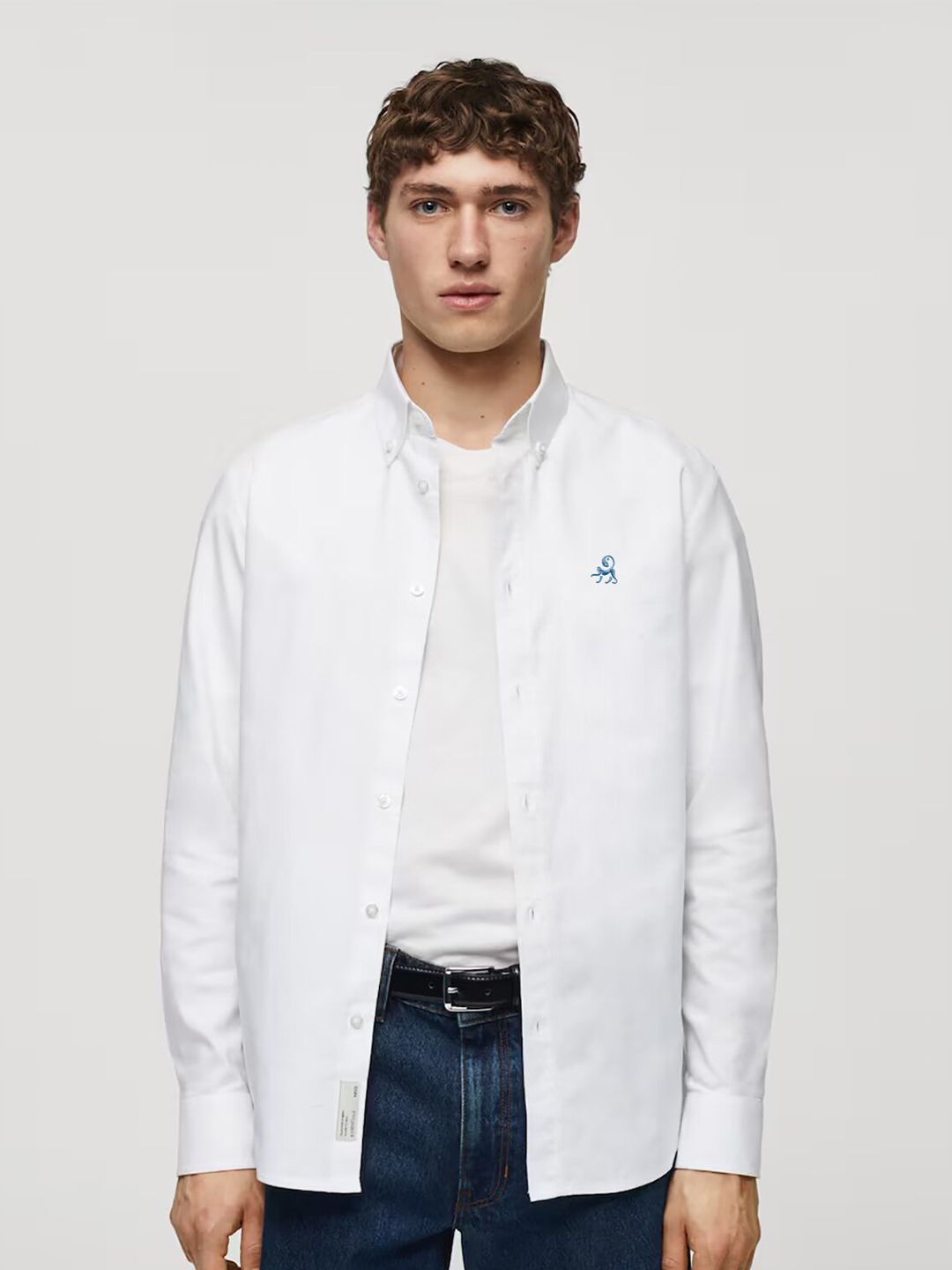 MISCHIEF MONKEY Classic Tailored Fit Button-Down Collar Casual Shirt