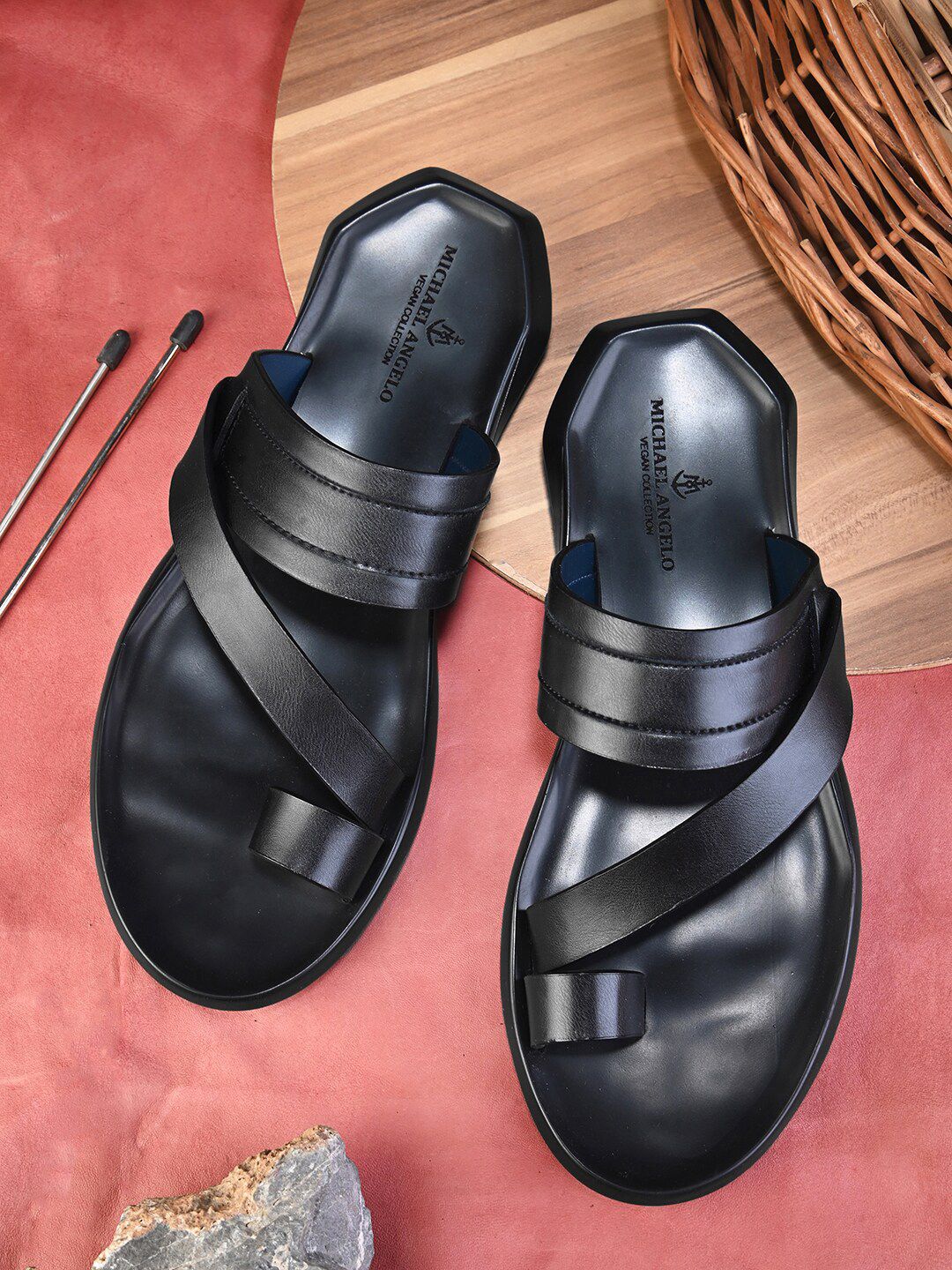 MICHAEL ANGELO Men Strappy Thong Flip-Flops