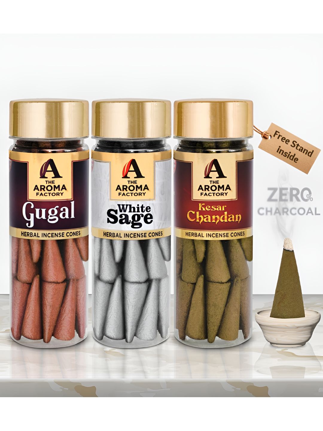 The Aroma Factory Wood 3 Piece Non-Toxic Ganesh Chaturthi Incense Sticks