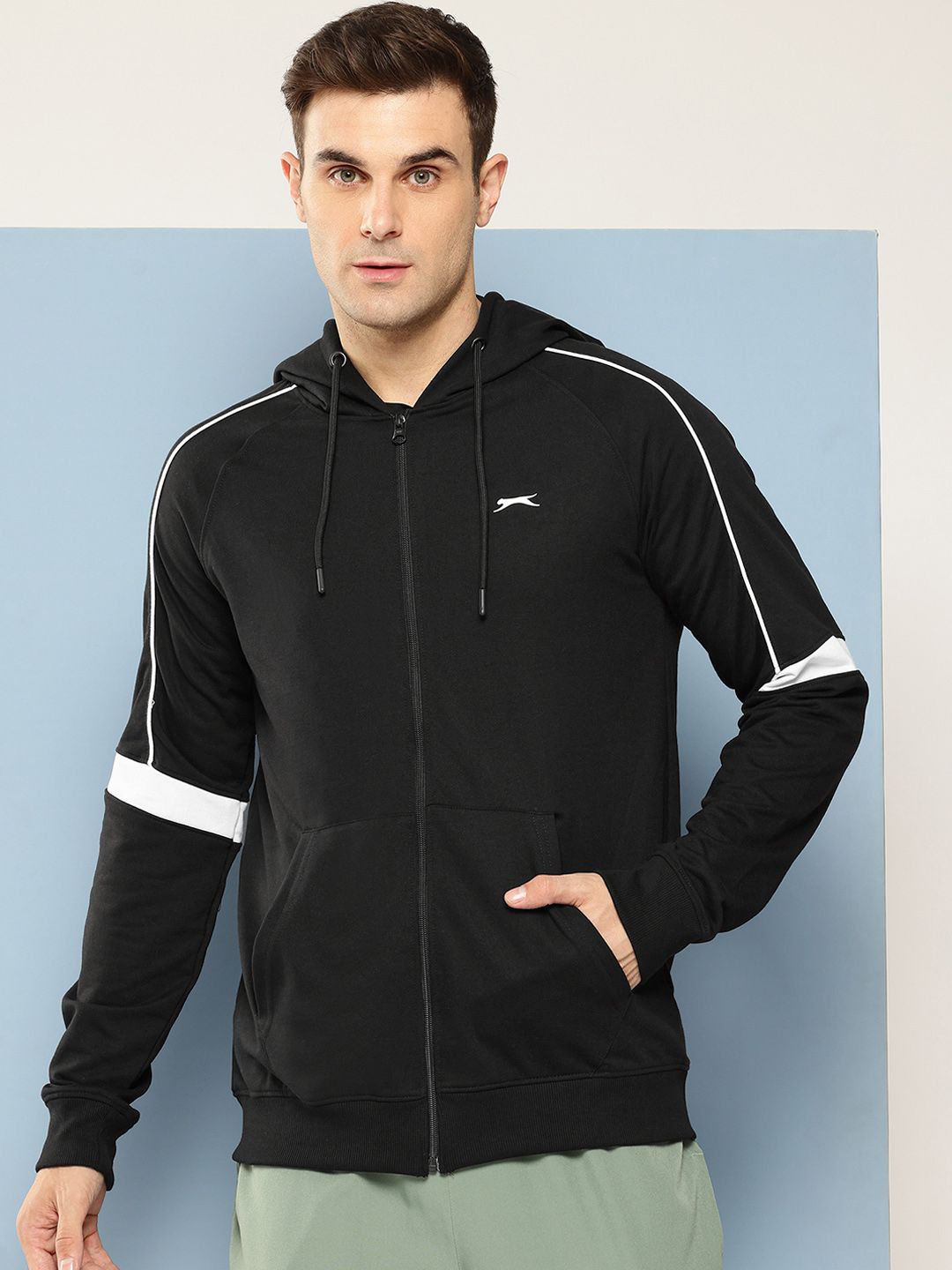Slazenger Printed Hooded Athleisure Sweatshirt