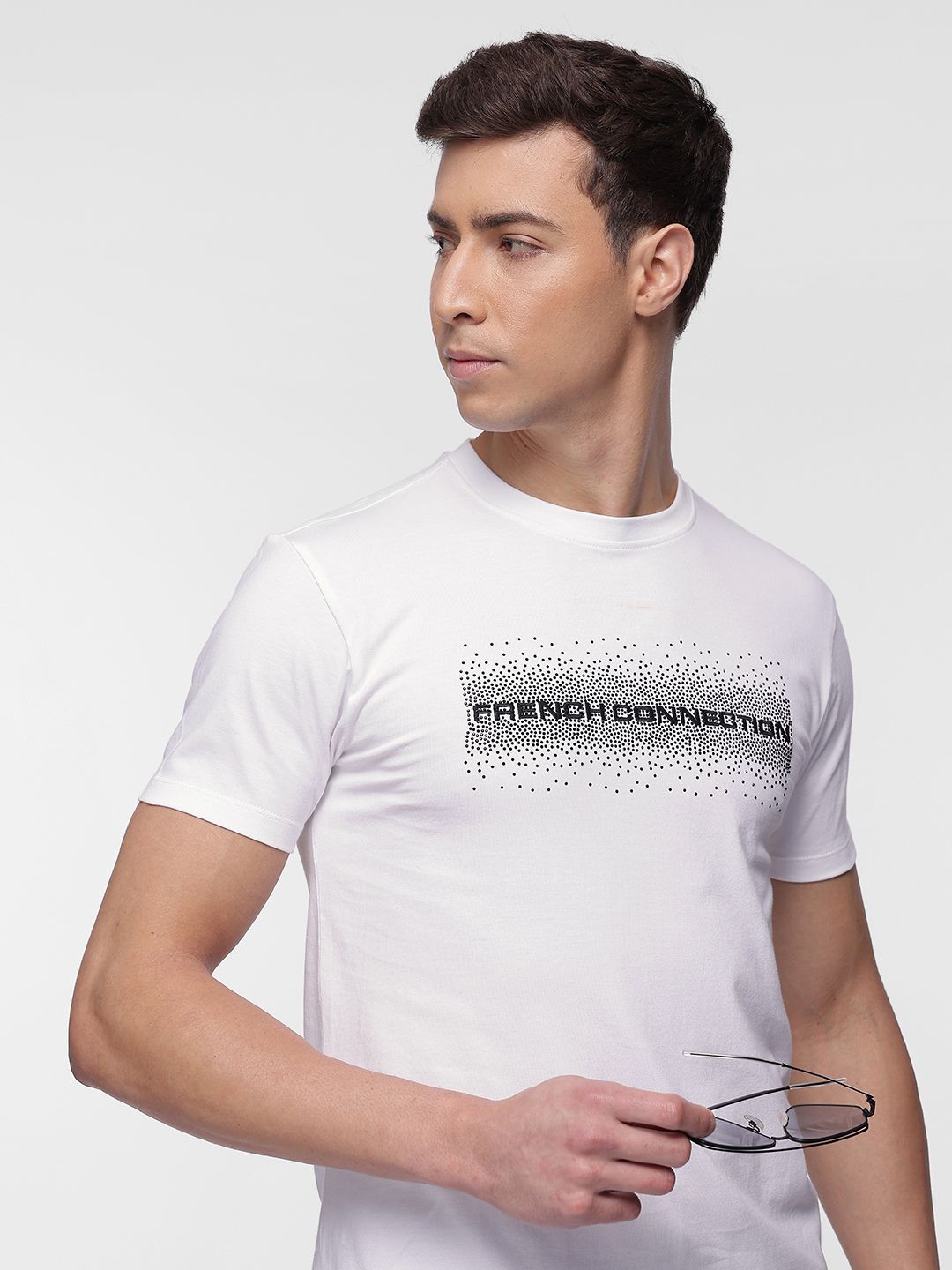 French Connection Embellished Pure Cotton T-shirt