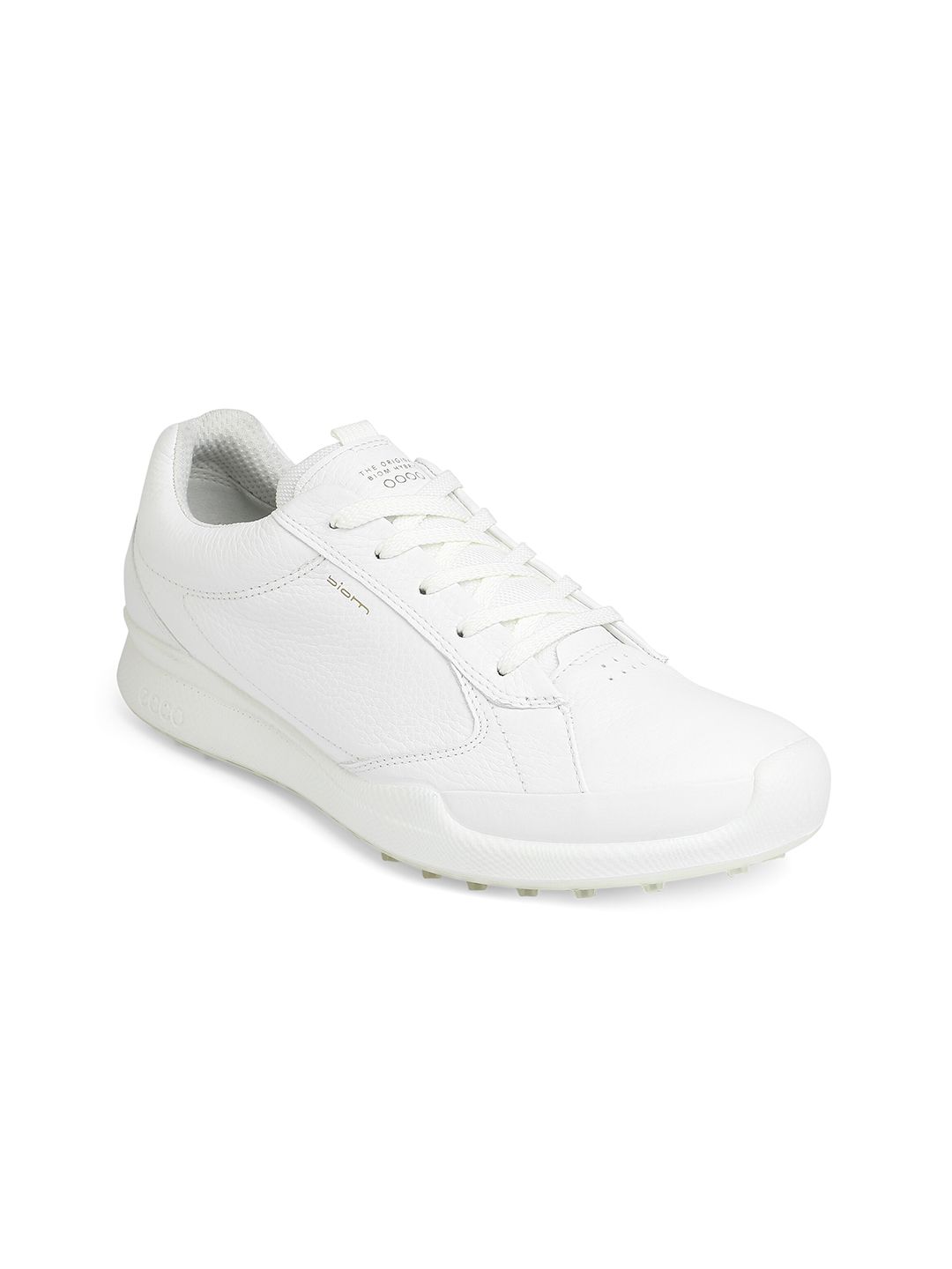 ECCO Womens Biom Hybrid White Leather Regular Golf Shoes