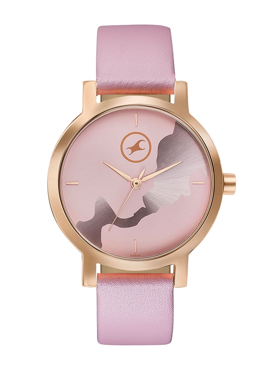 Fastrack Women Grace Patterned Leather Analogue Watch 6222WL02-Pink