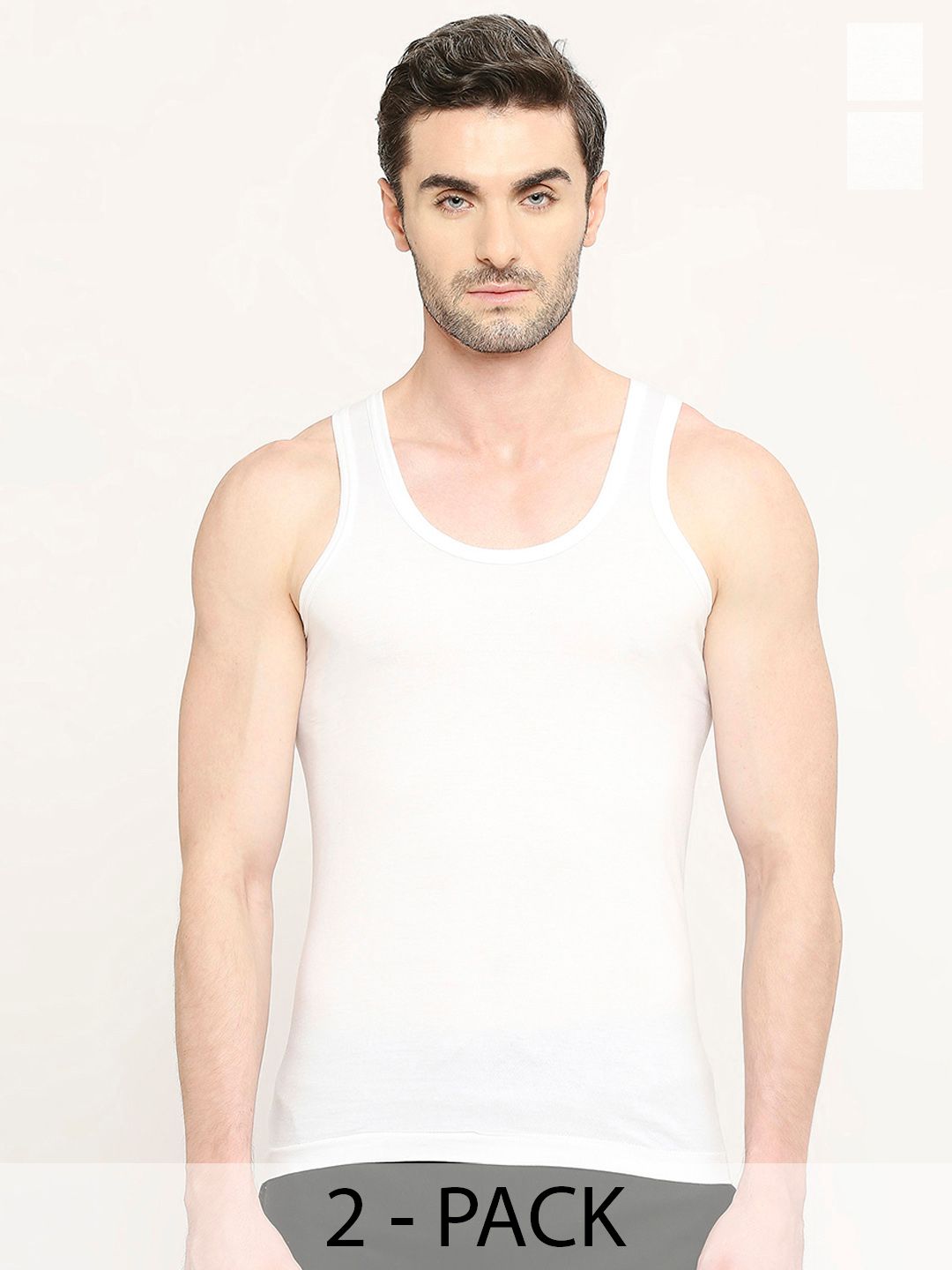 VIP Pack Of 2 flexible Pure Cotton Basic Innerwear Vests