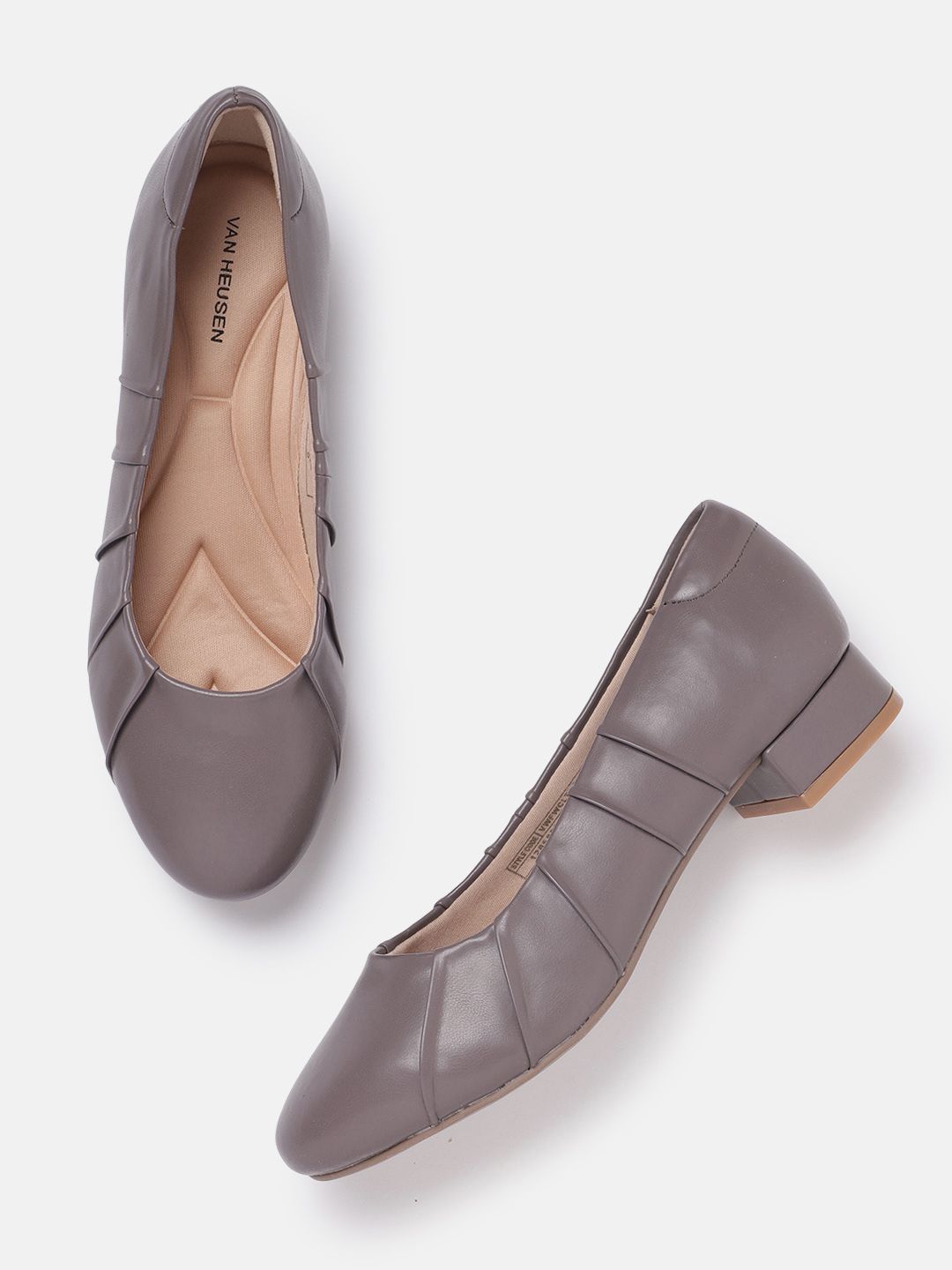 Van Heusen Women Solid Round Toe Ballerinas